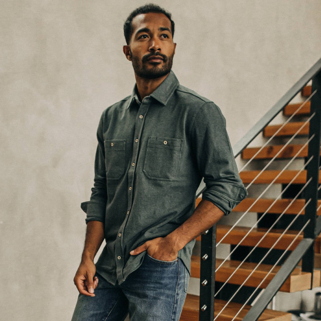 Heavy Bag Utility Shirt in Dark Slate T589920