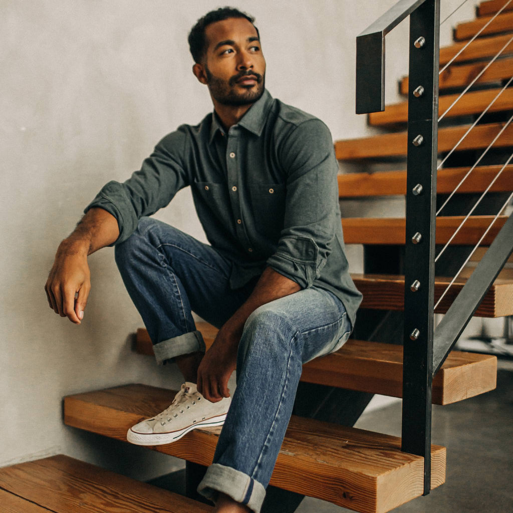 Heavy Bag Utility Shirt in Dark Slate T589920