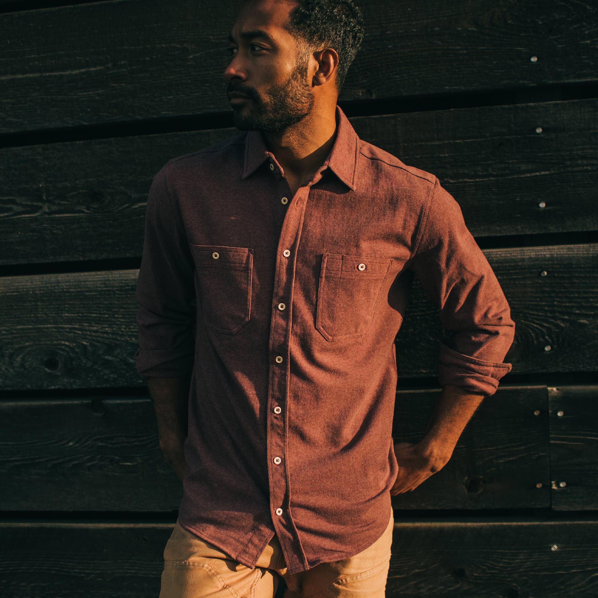 Heavy Bag Utility Shirt in Russet V2698