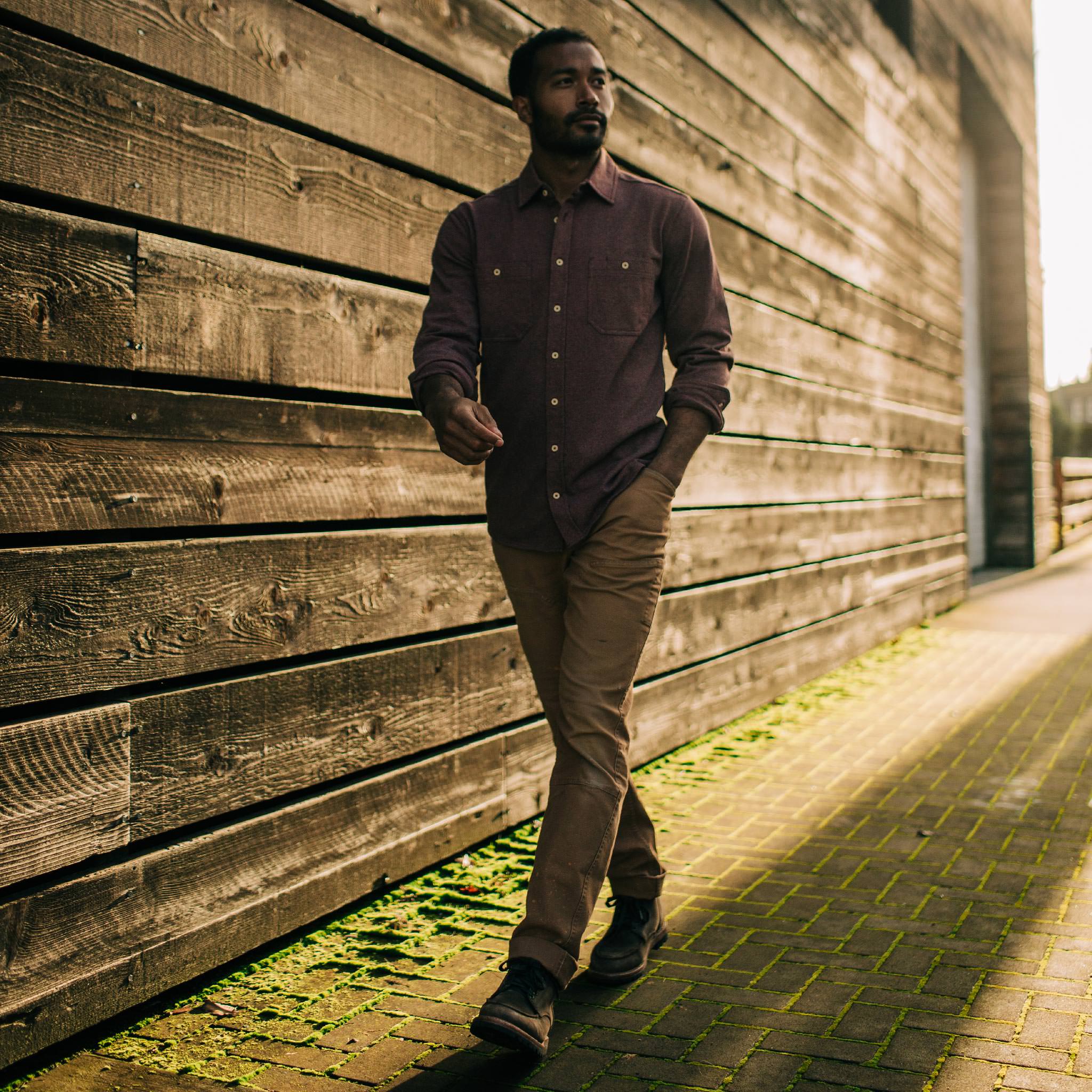 Heavy Bag Utility Shirt in Russet V2698