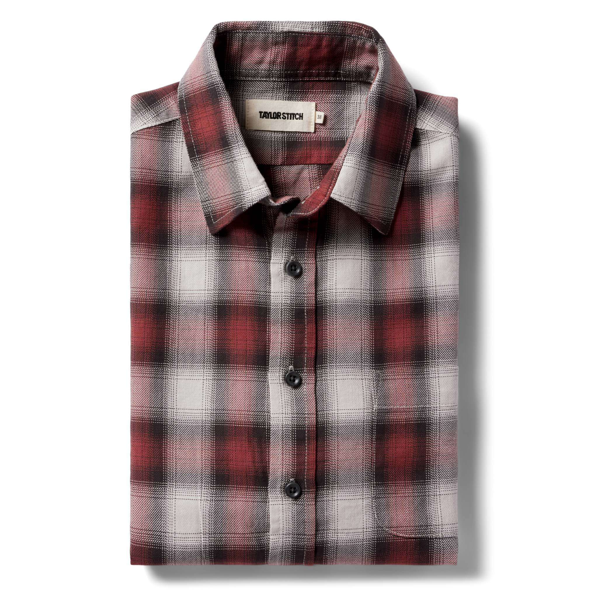 Brick Plaid Ombre Twill Shirt V730