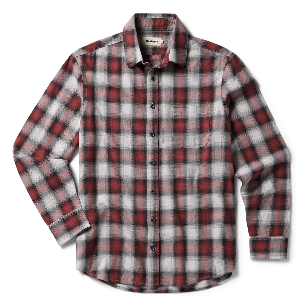 Brick Plaid Ombre Twill Shirt V730