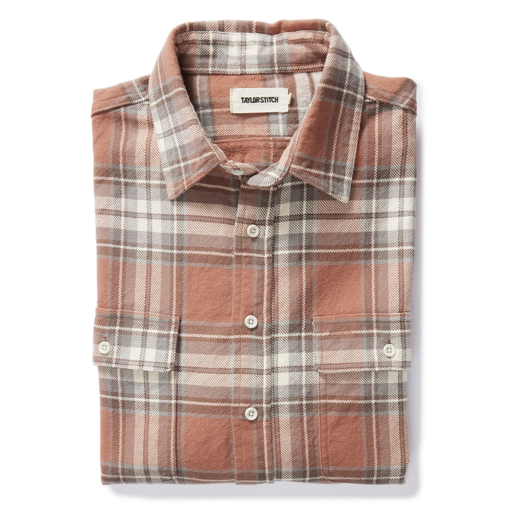 The Ledge Shirt in Sun Baked Brick Plaid