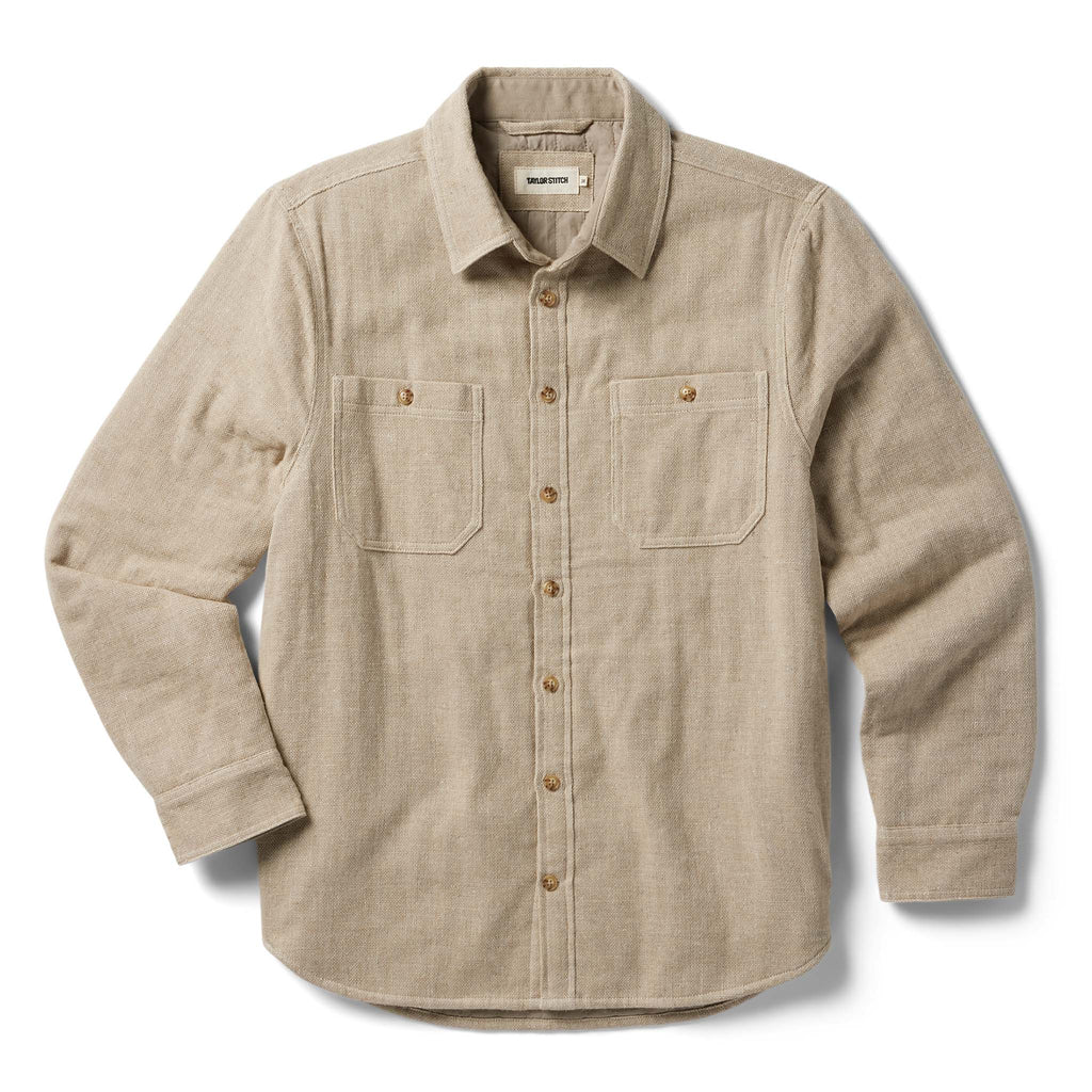 Lined Utility Shirt in Oat Donegal P216740