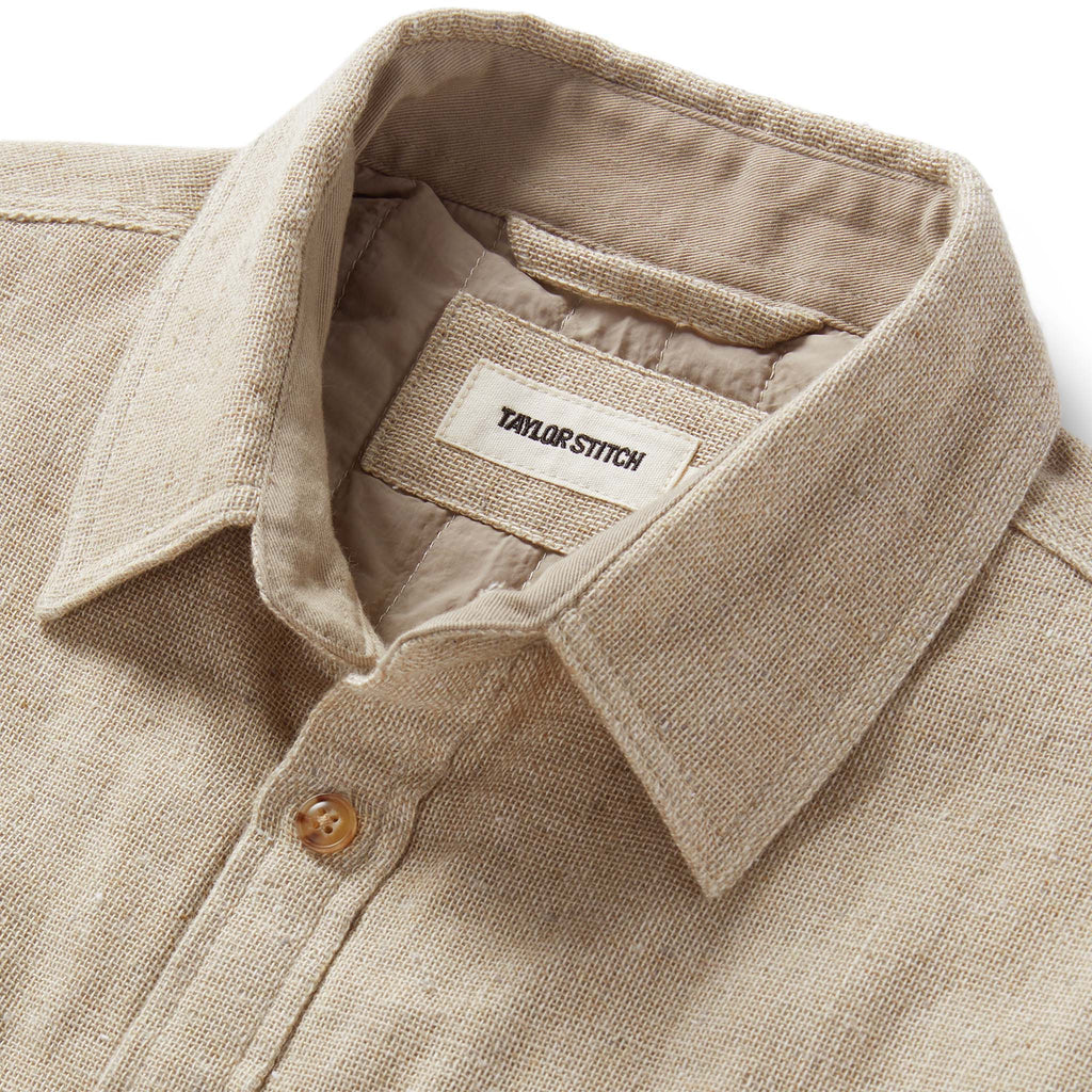 Lined Utility Shirt in Oat Donegal P216740