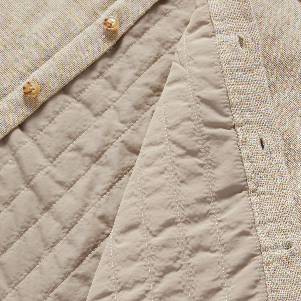 Lined Utility Shirt in Oat Donegal P216740