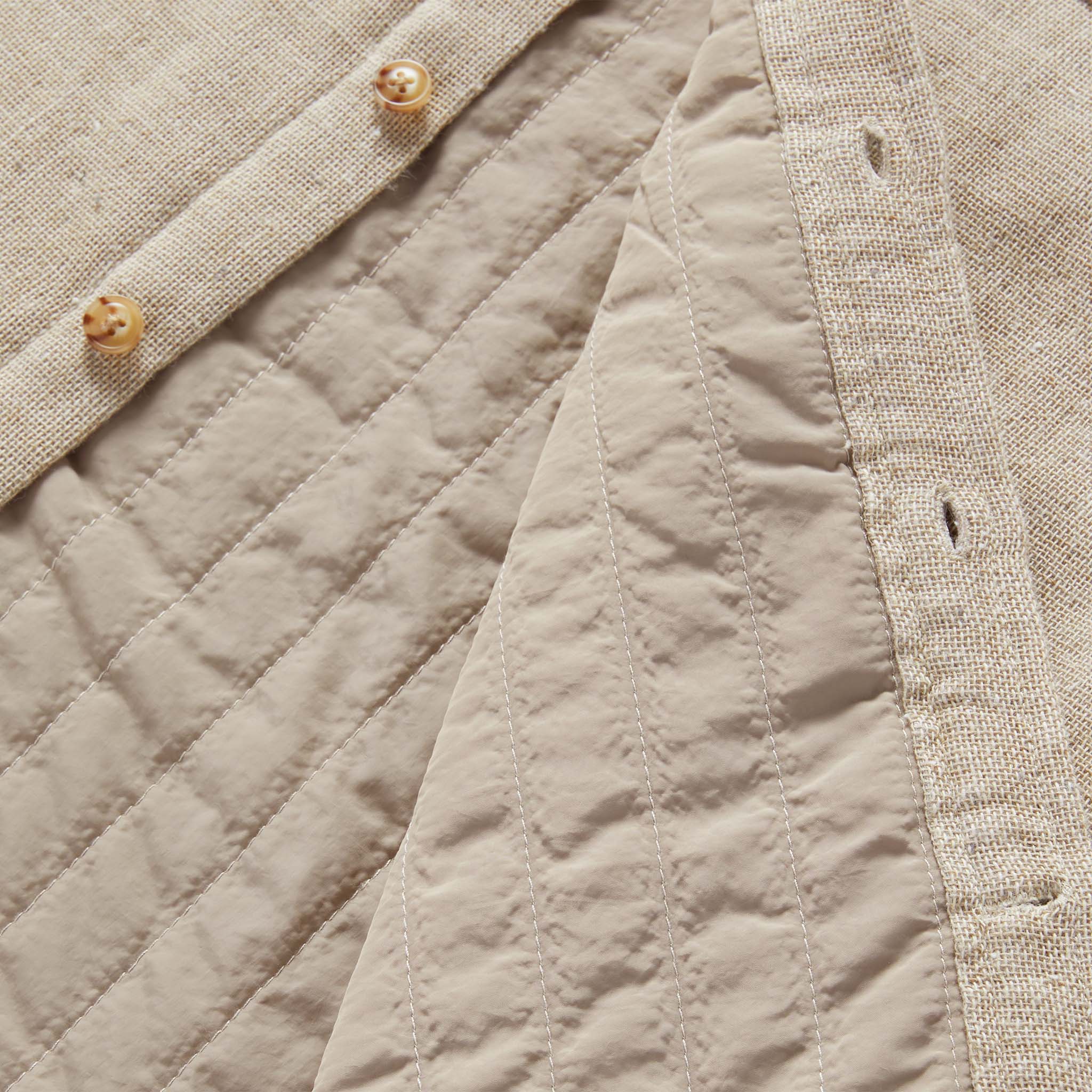 Lined Utility Shirt in Oat Donegal P216740