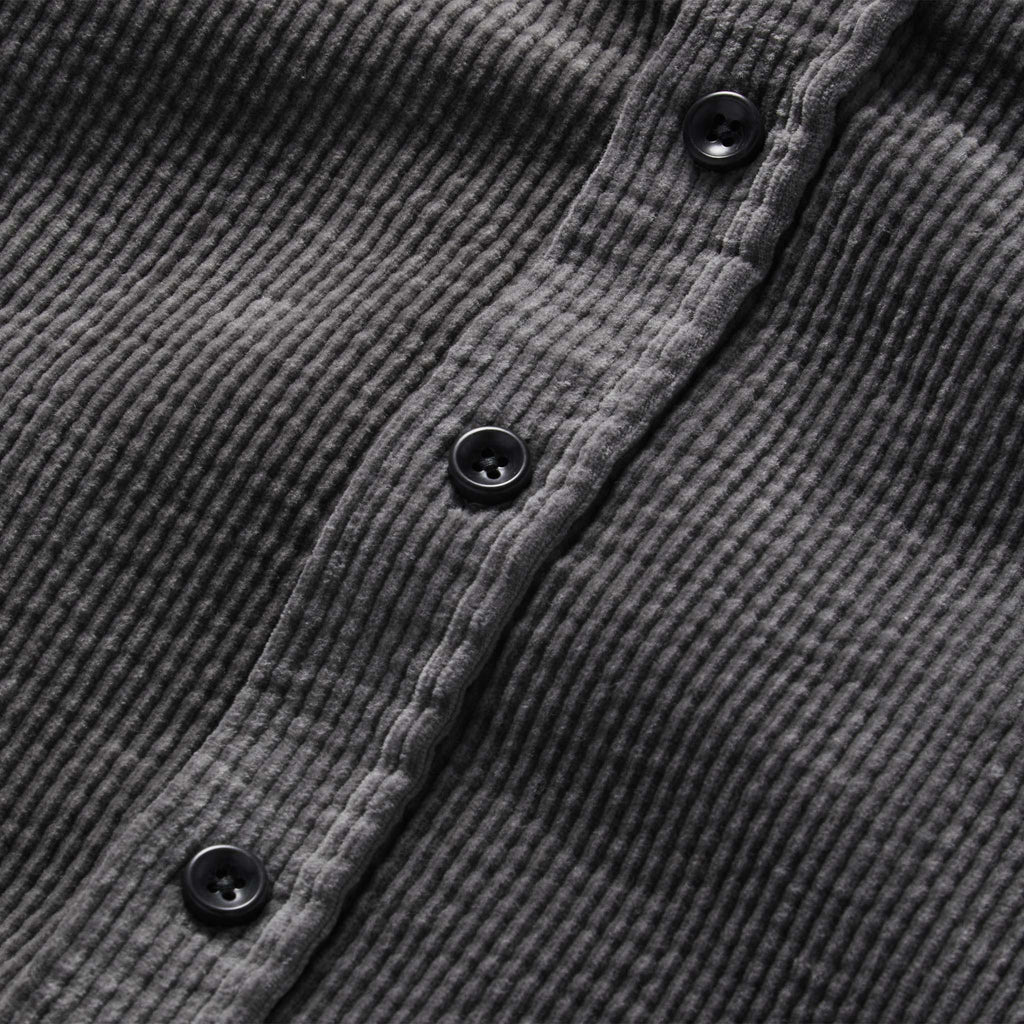 Dark Charcoal Crepe Cord Utility Shirt V9762