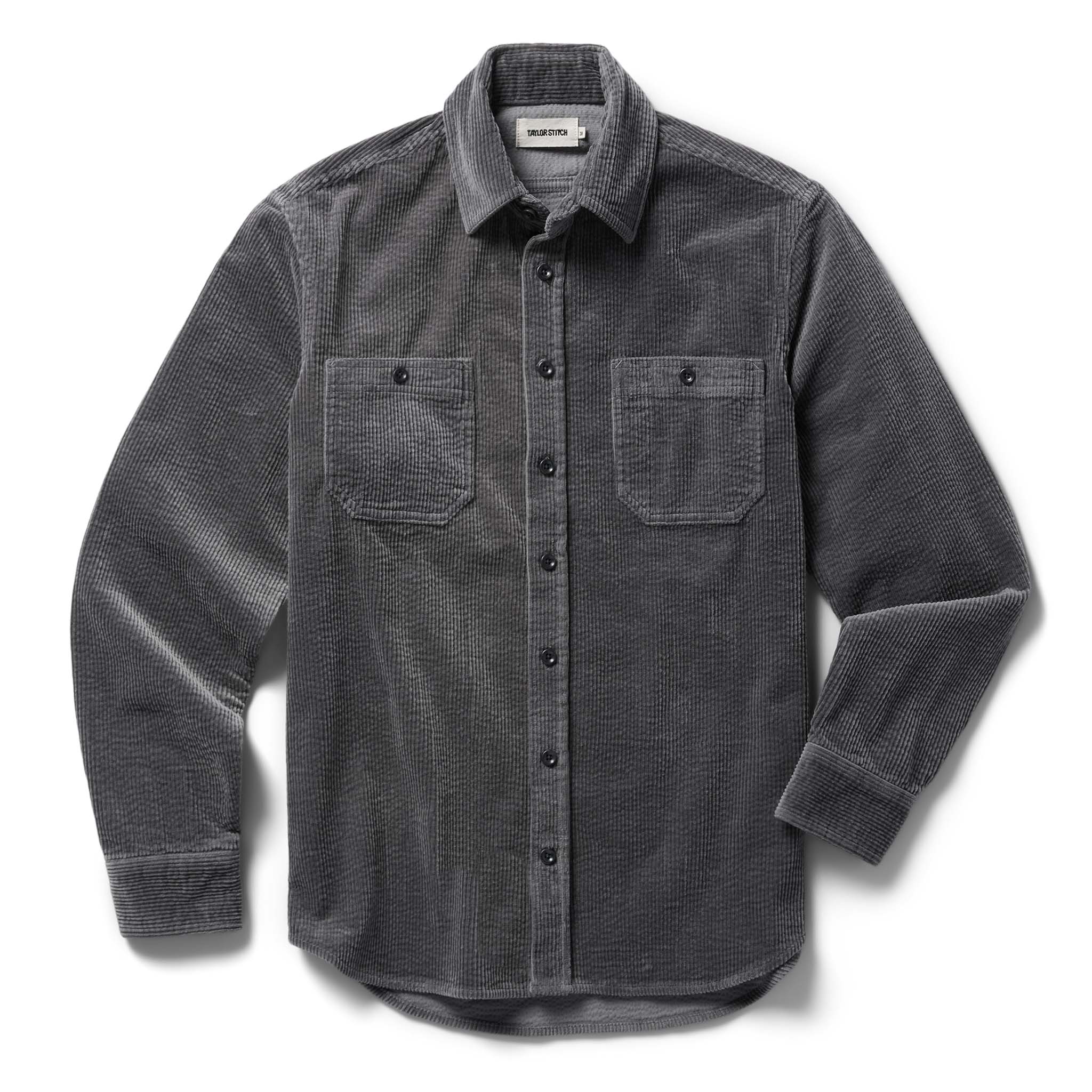 Dark Charcoal Crepe Cord Utility Shirt V9762