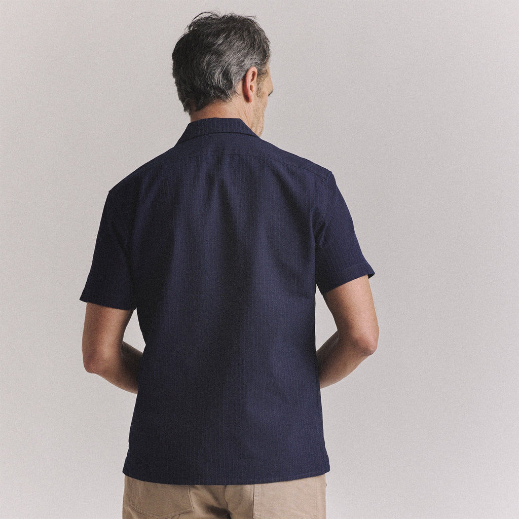 Rinsed Indigo Pickstitch Shirt V1240
