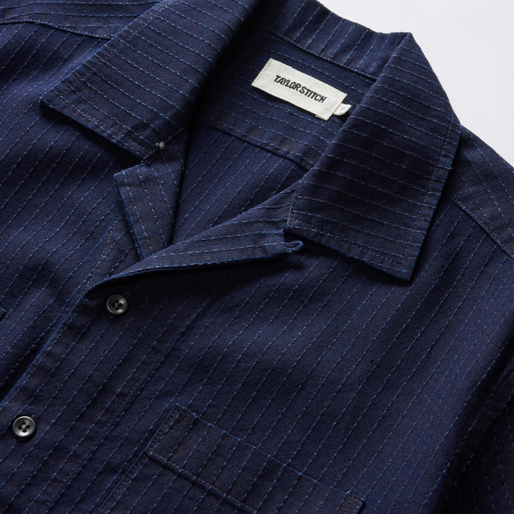 Rinsed Indigo Pickstitch Shirt V1240