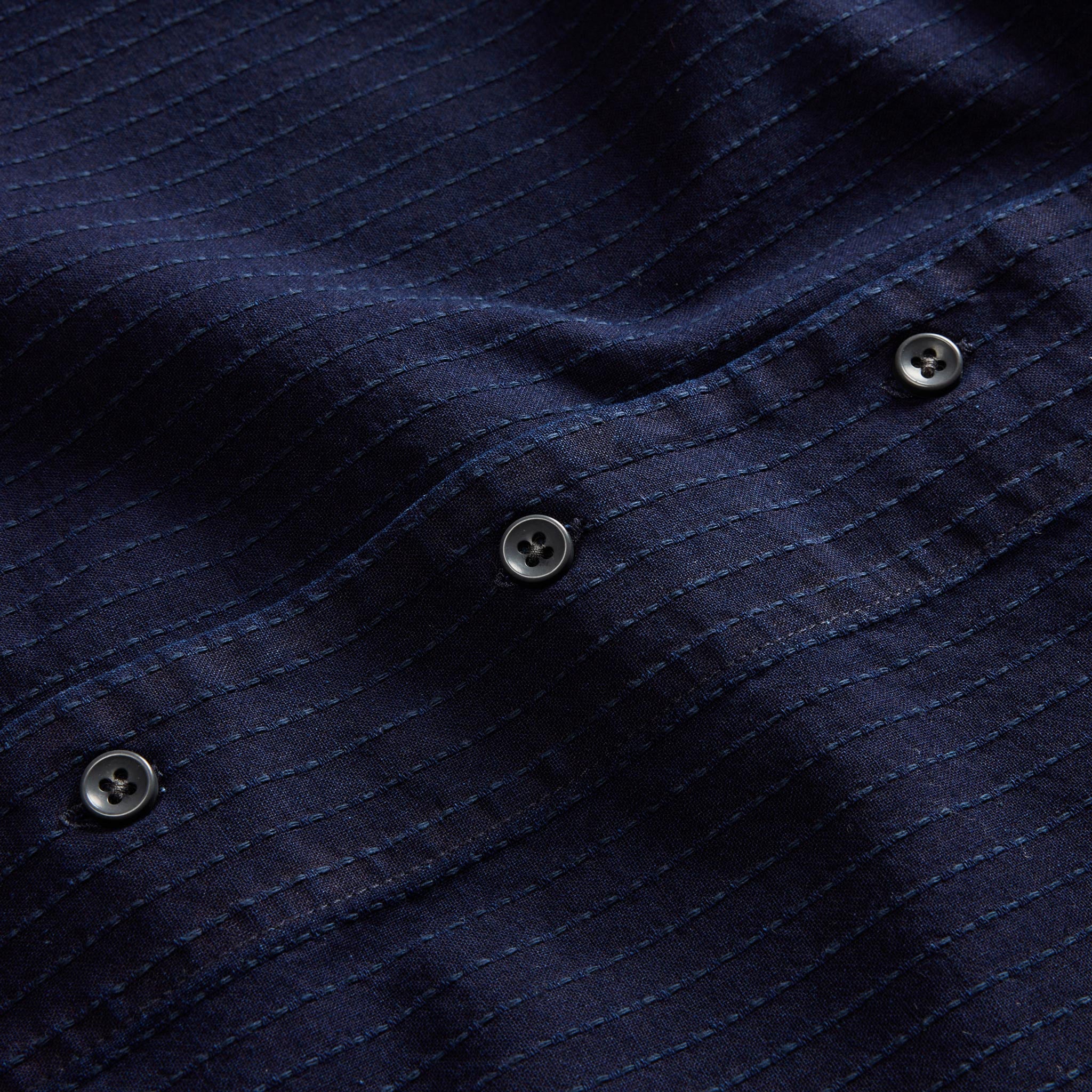 Rinsed Indigo Pickstitch Shirt V1240