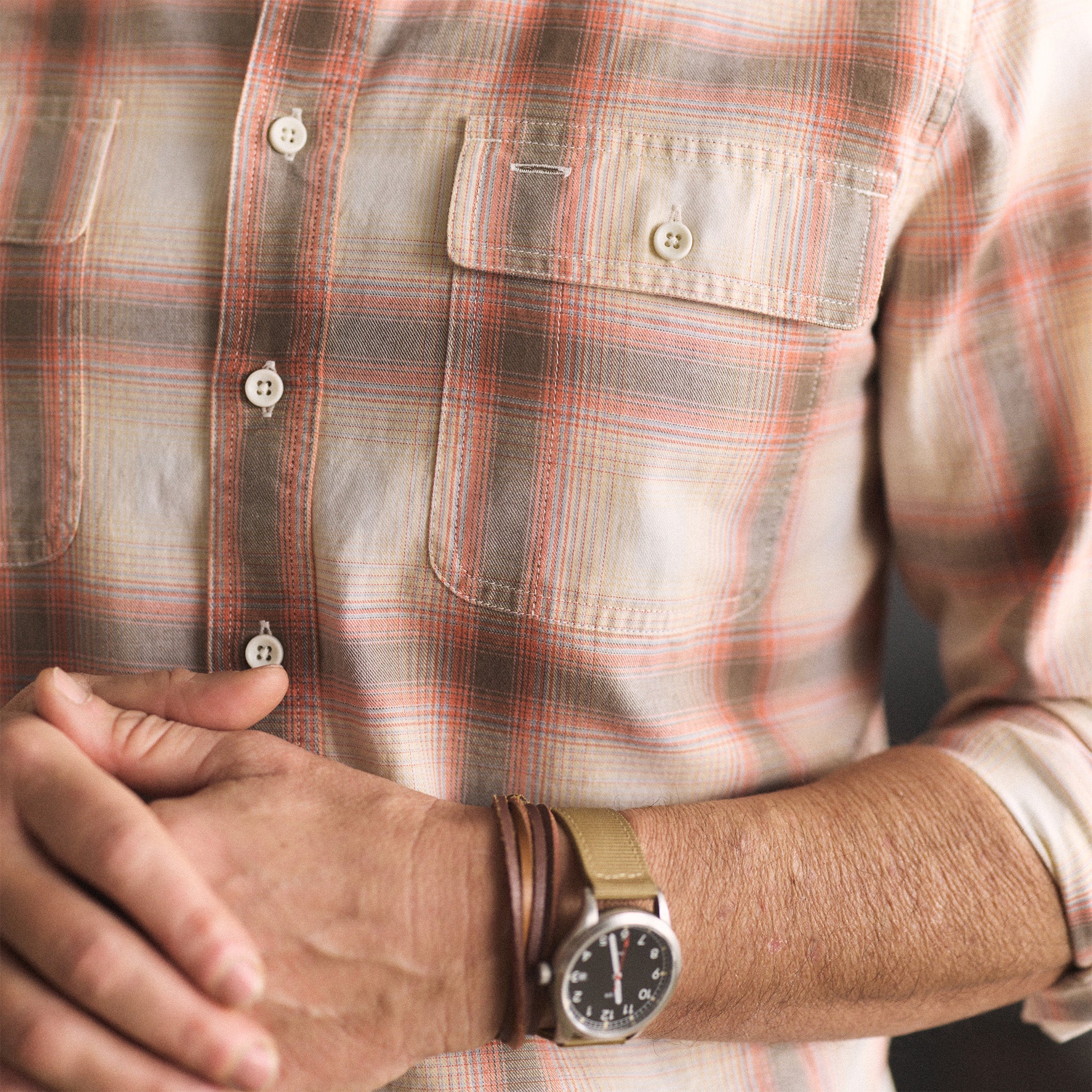 Brick Shadow Plaid Craftsman Shirt P3634