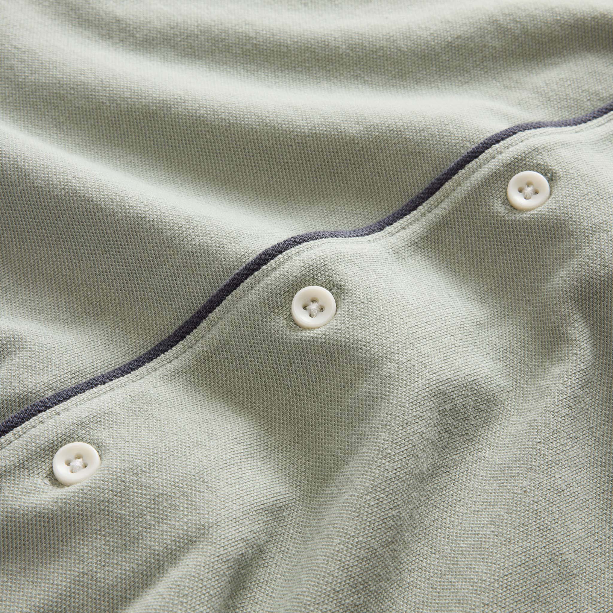 Surf Green Tipped Pique Shirt S539827