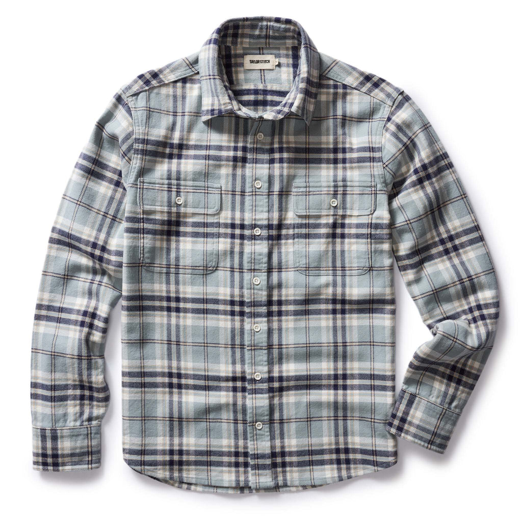 Faded Blue Plaid Shirt J30473