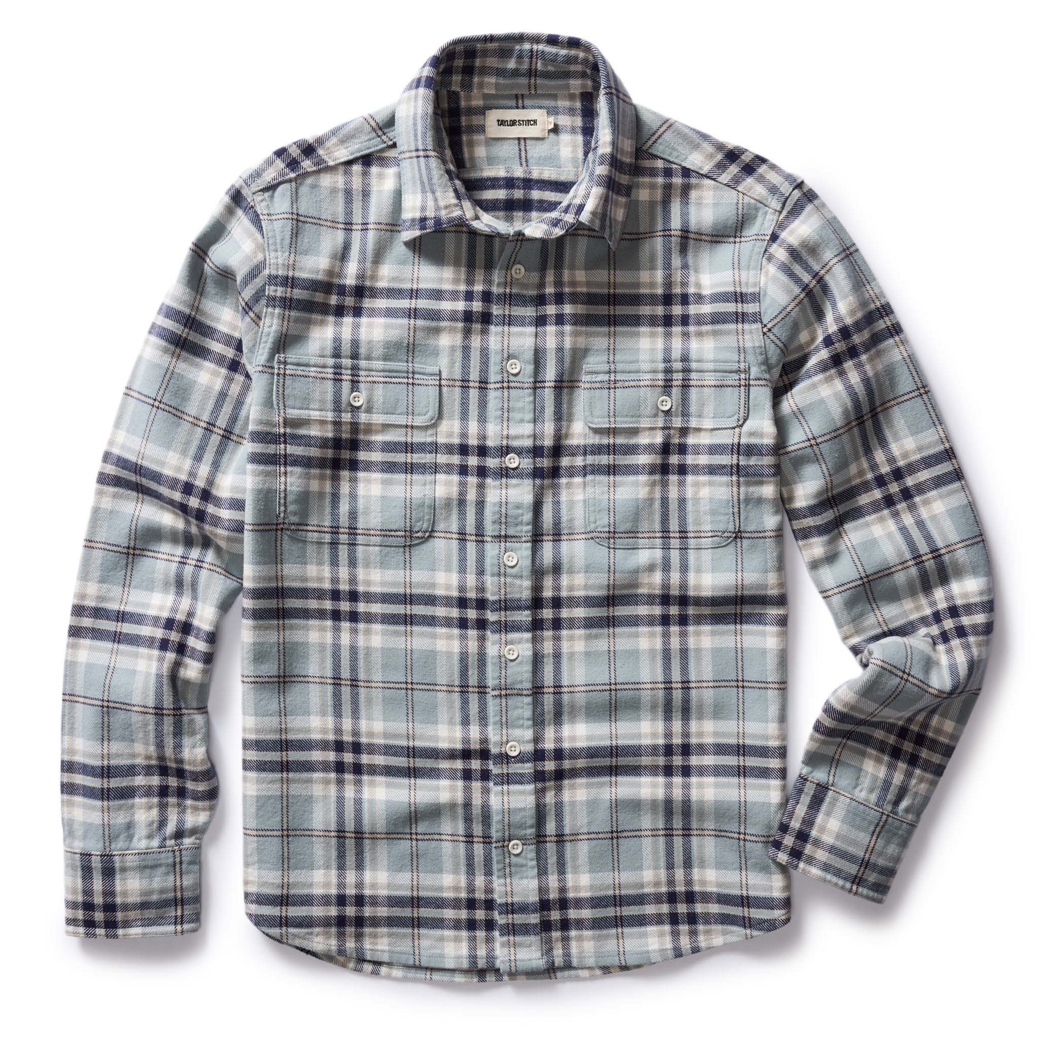 Faded Blue Plaid Shirt J30473