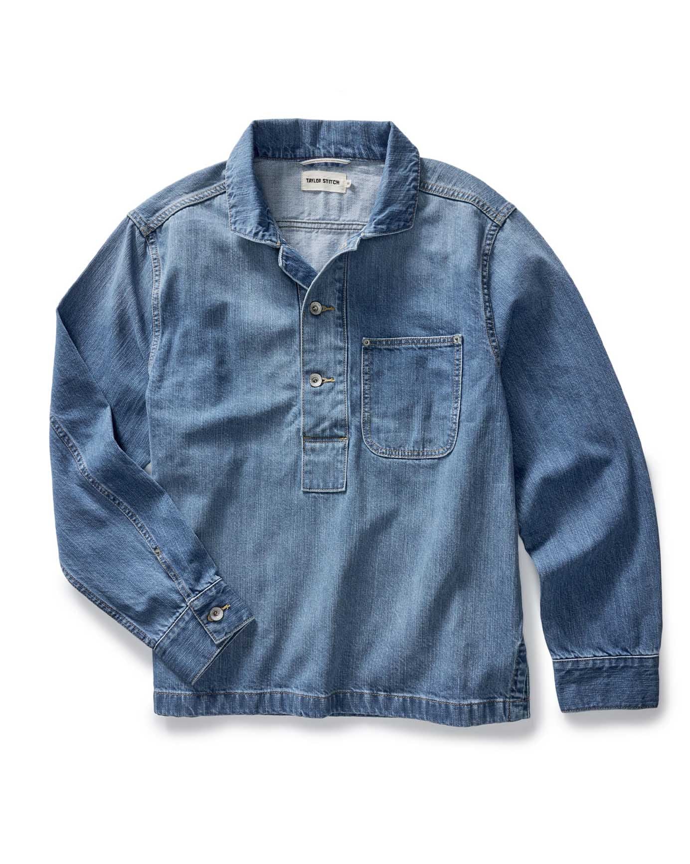 Washed Selvedge Denim Pullover Y264