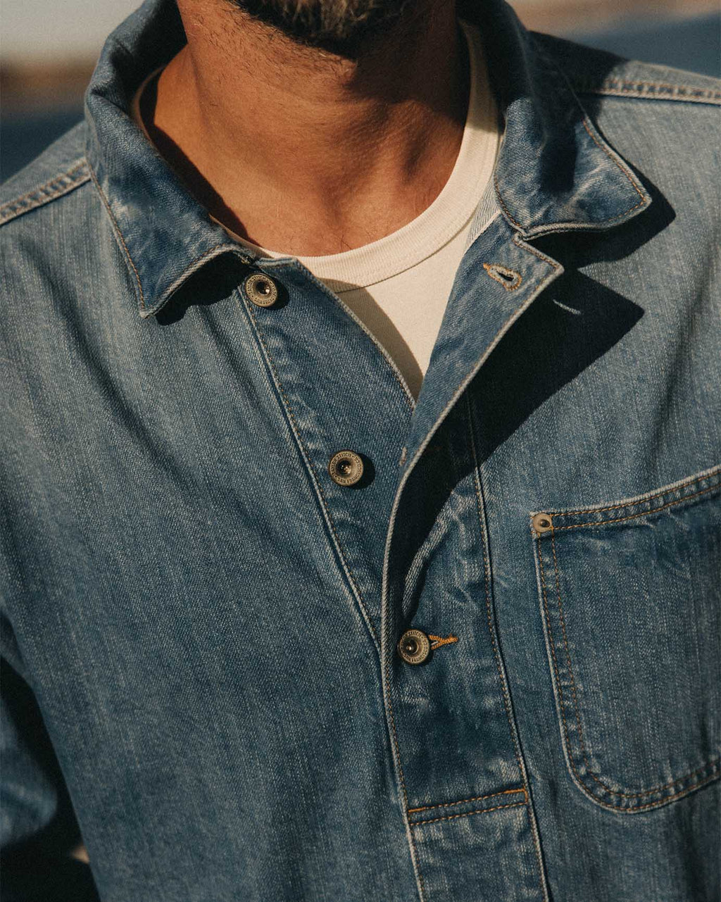 Washed Selvedge Denim Pullover Y264