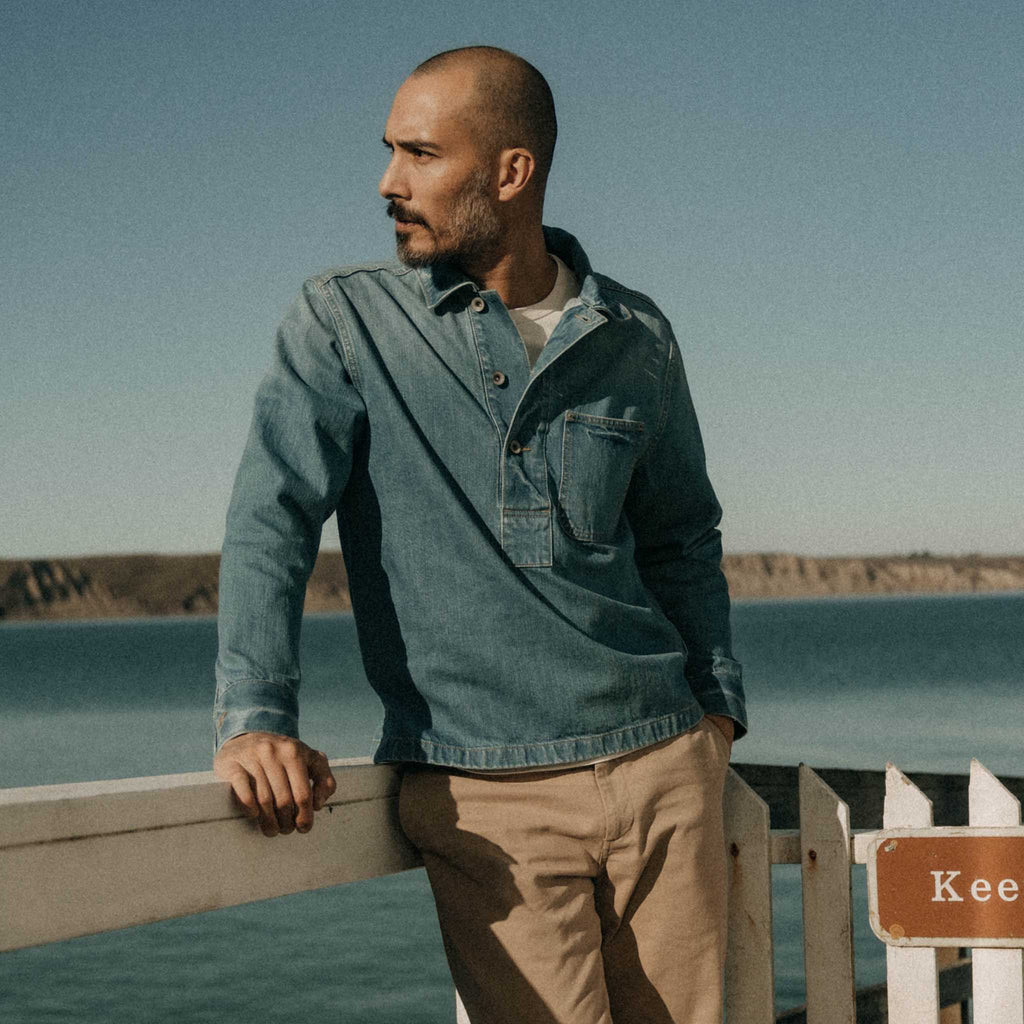 Washed Selvedge Denim Pullover Y264