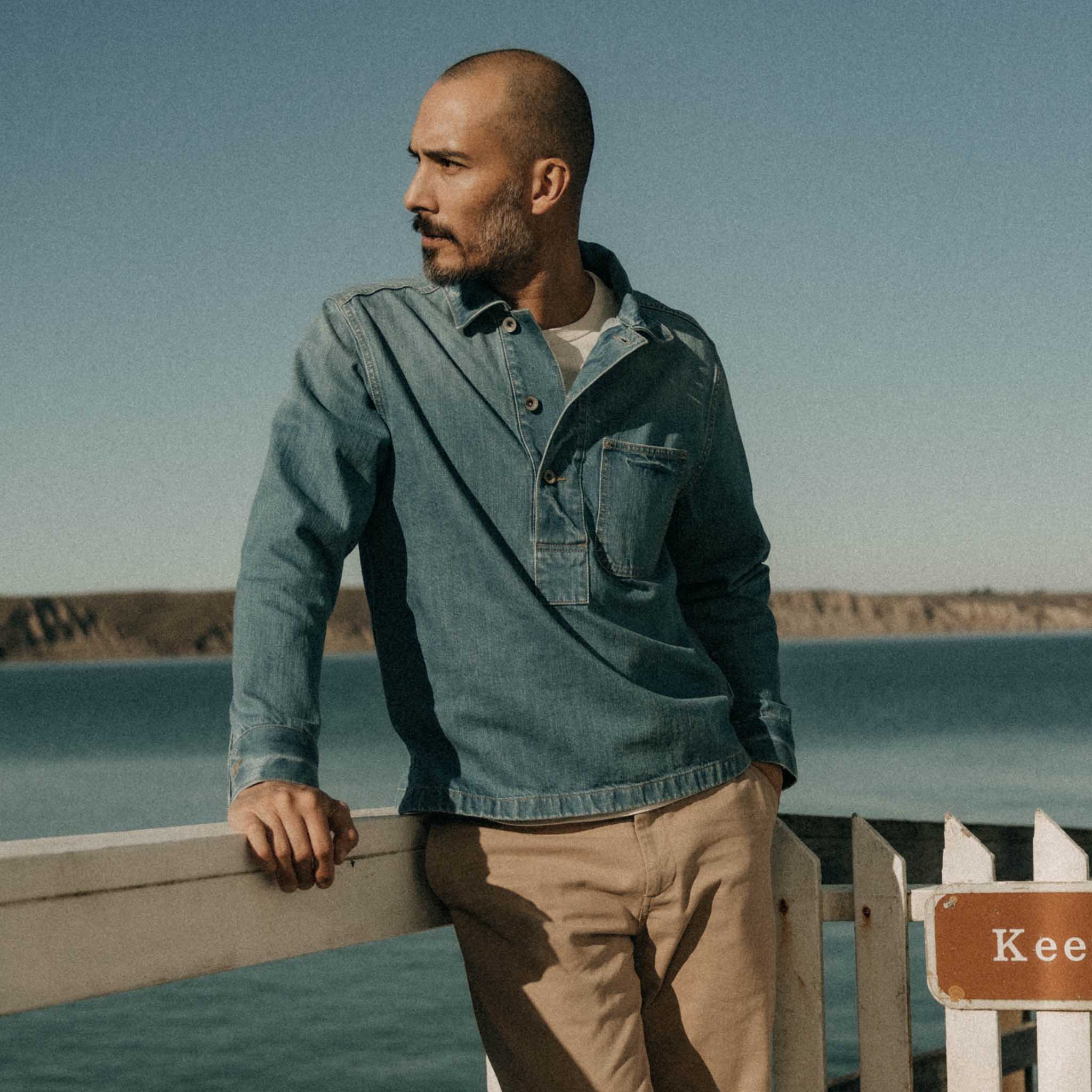 Washed Selvedge Denim Pullover Y264