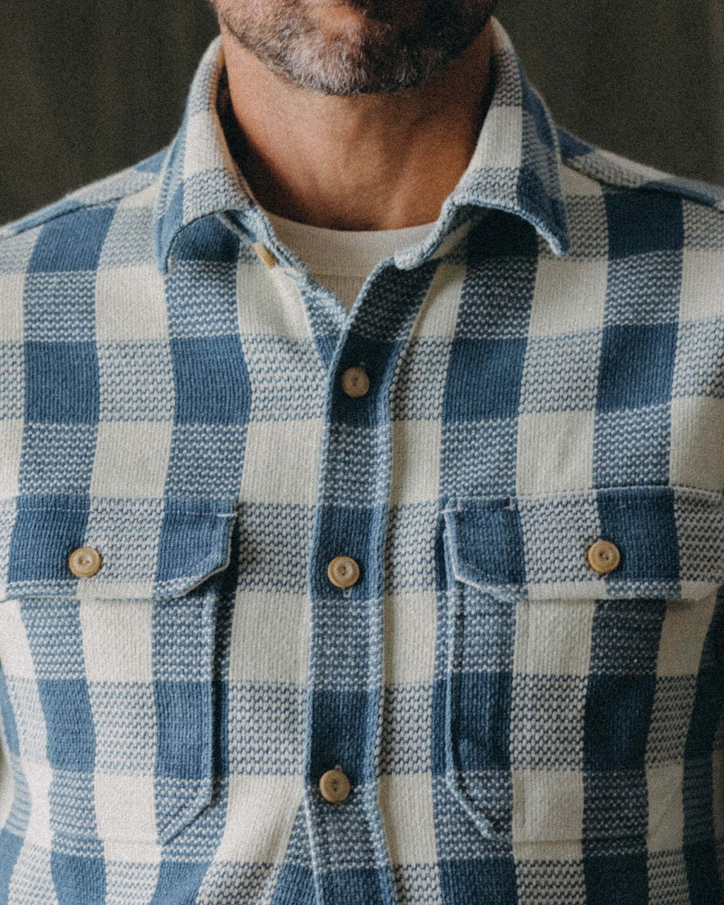 The Division Shirt in Washed Indigo Check