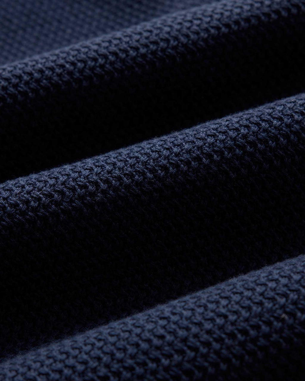 Dark Navy Crochet Button Down Polo V1569