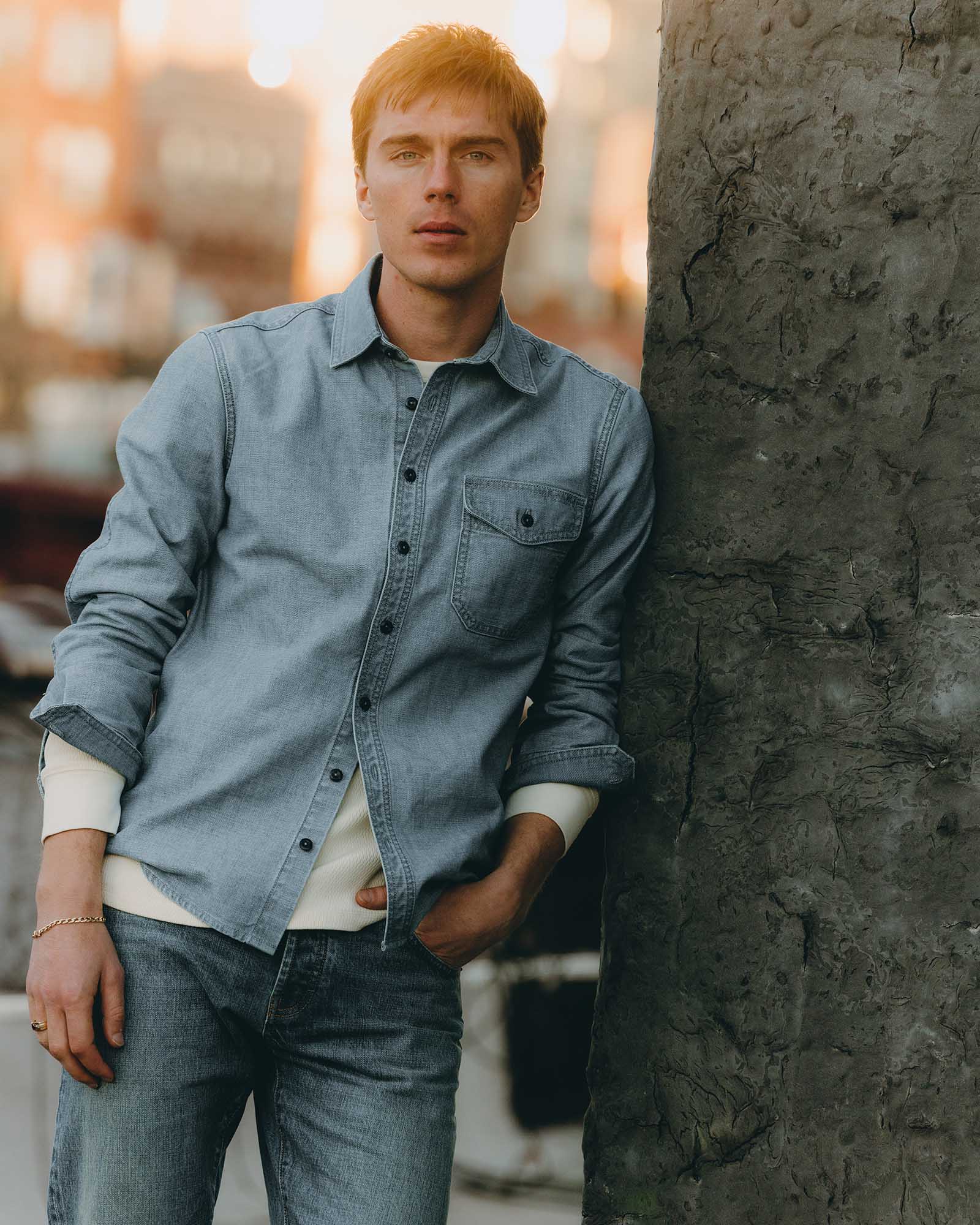 Washed Indigo Oxford Shirt O511009