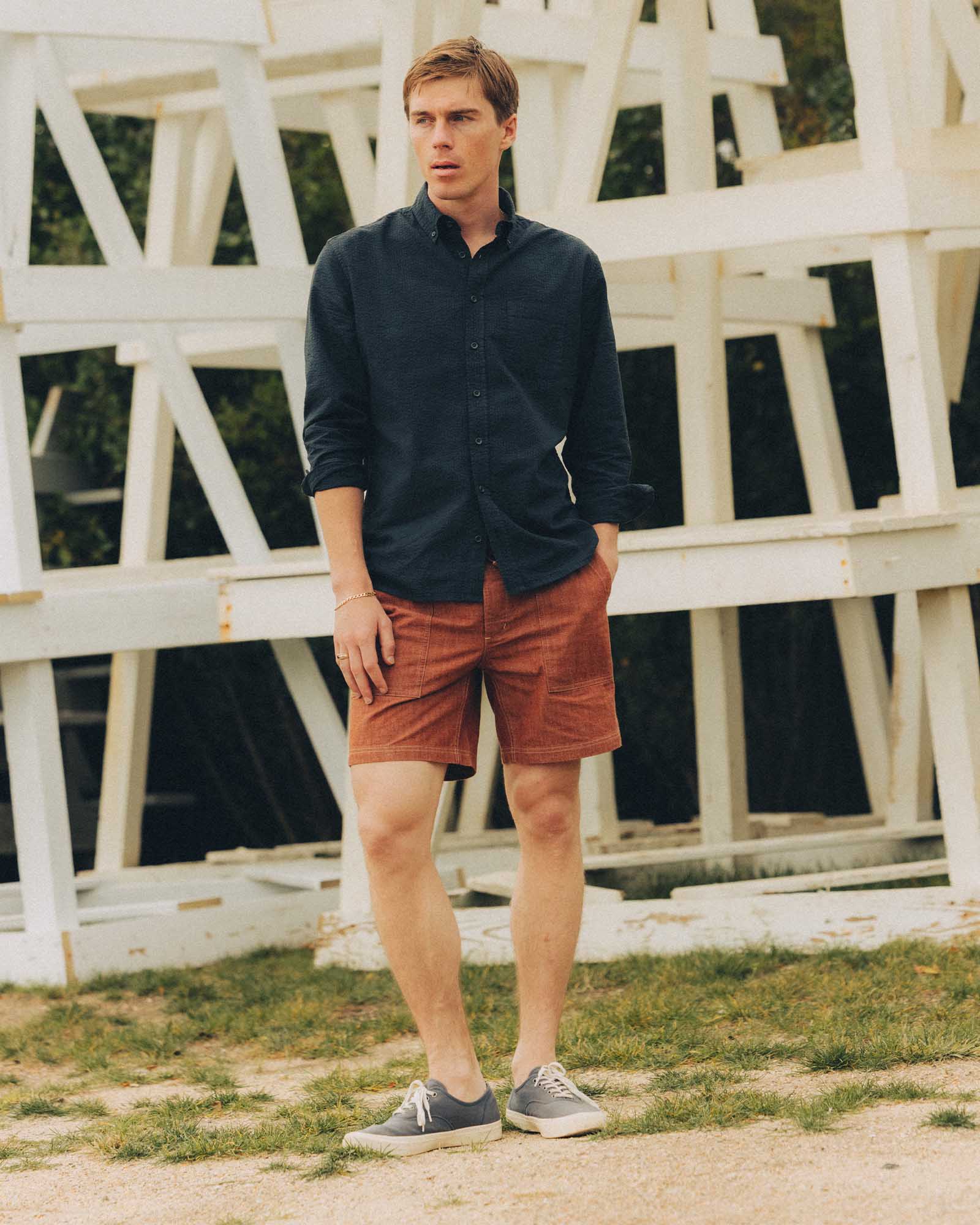 Dark Navy Seersucker Jack F59483