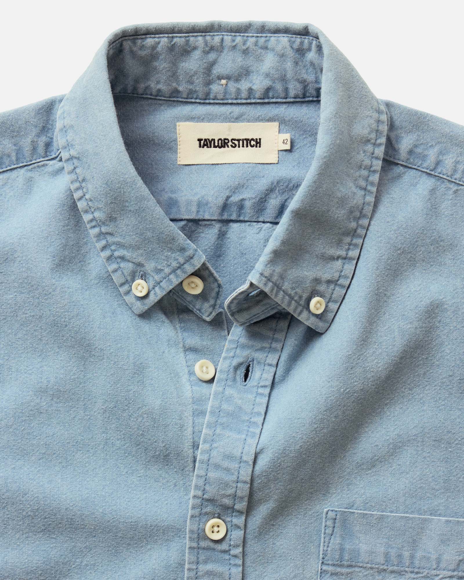 The Short Sleeve Jack in Washed Indigo Oxford