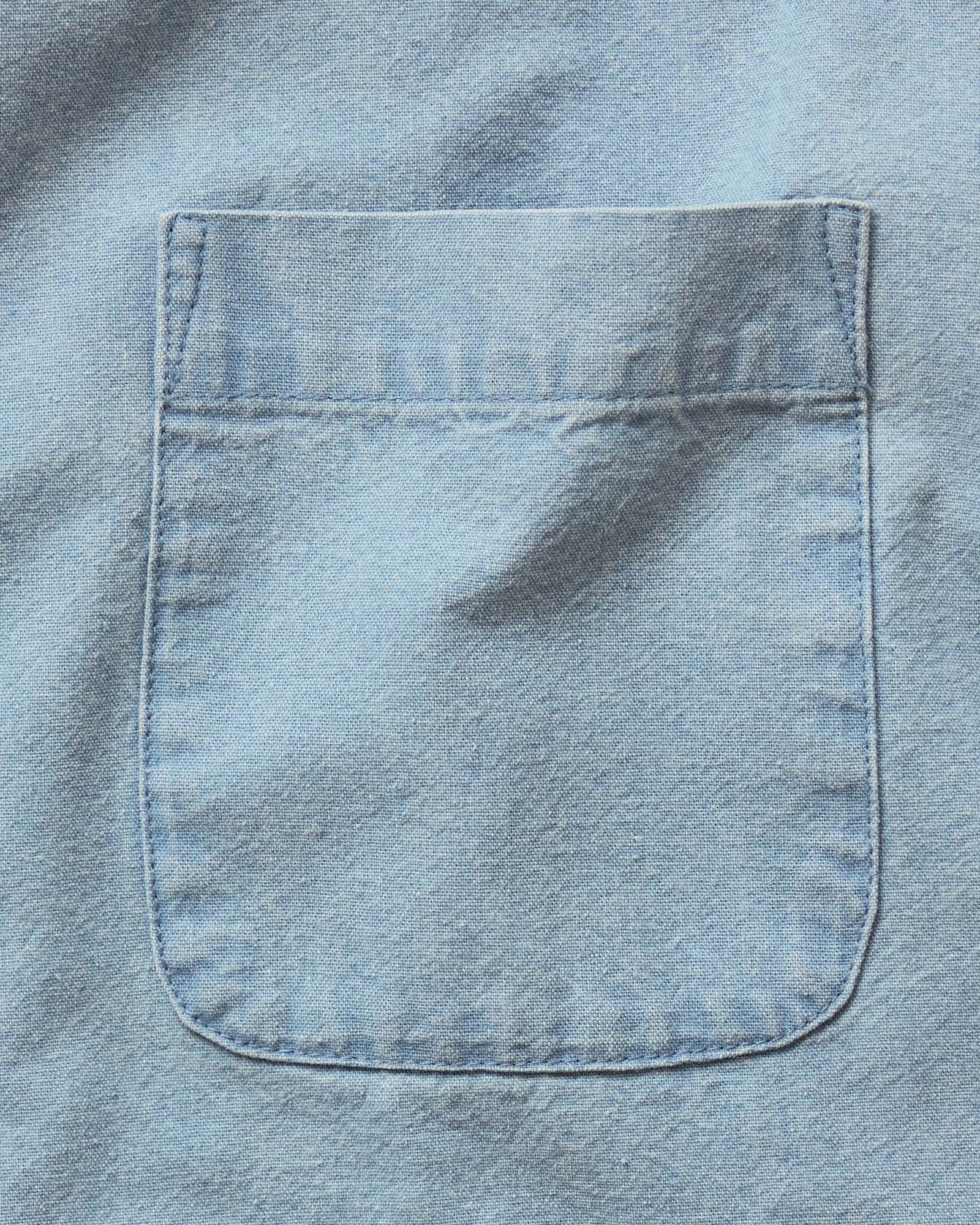 The Short Sleeve Jack in Washed Indigo Oxford