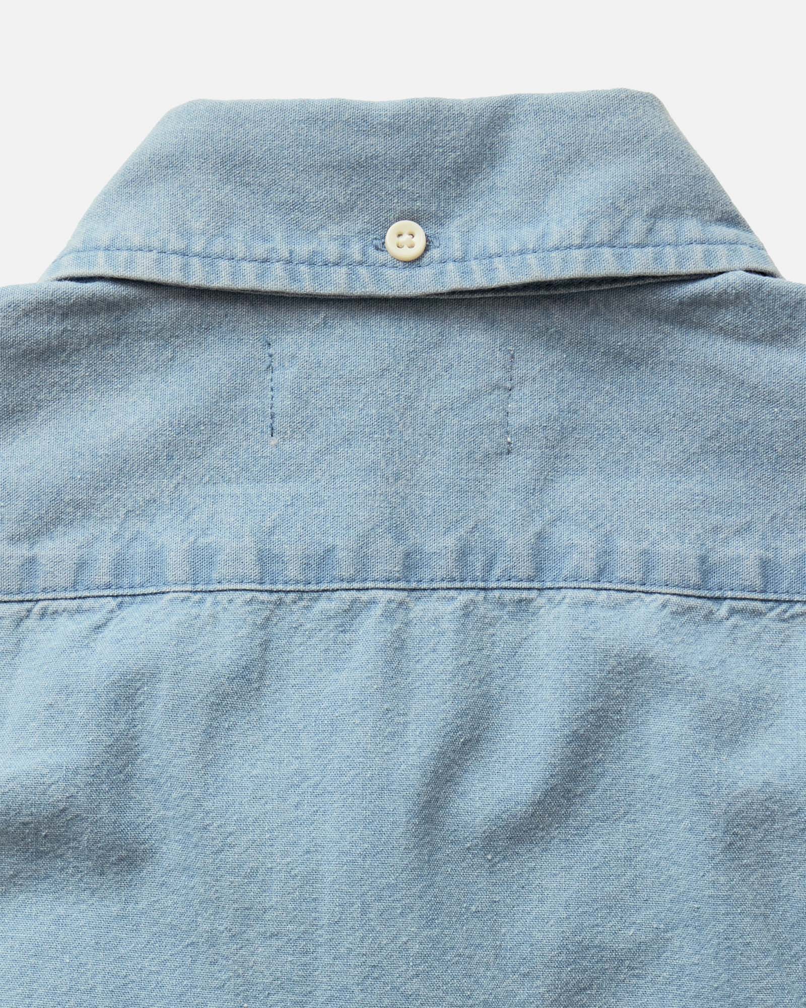 The Short Sleeve Jack in Washed Indigo Oxford