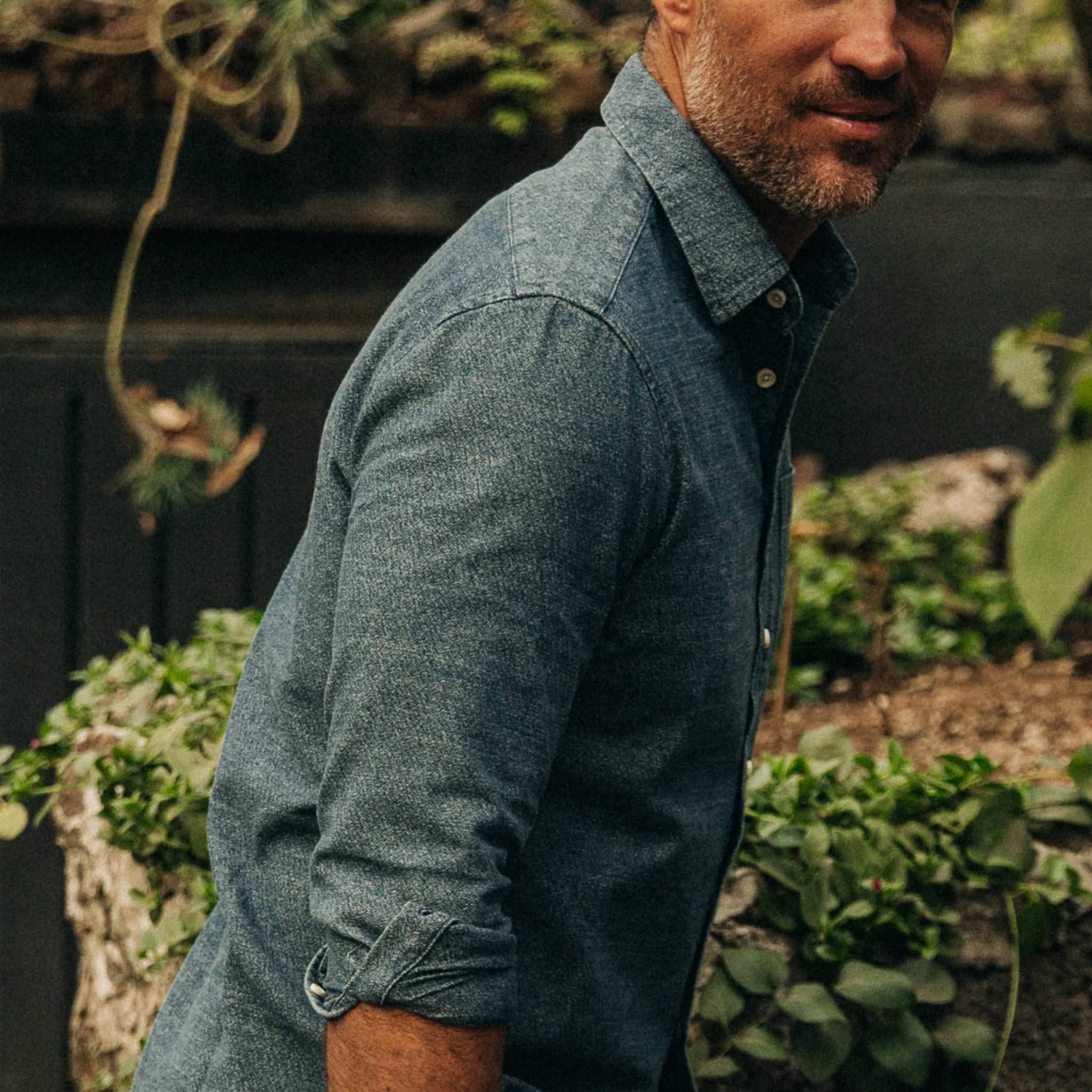 The California in Washed Indigo Crepe