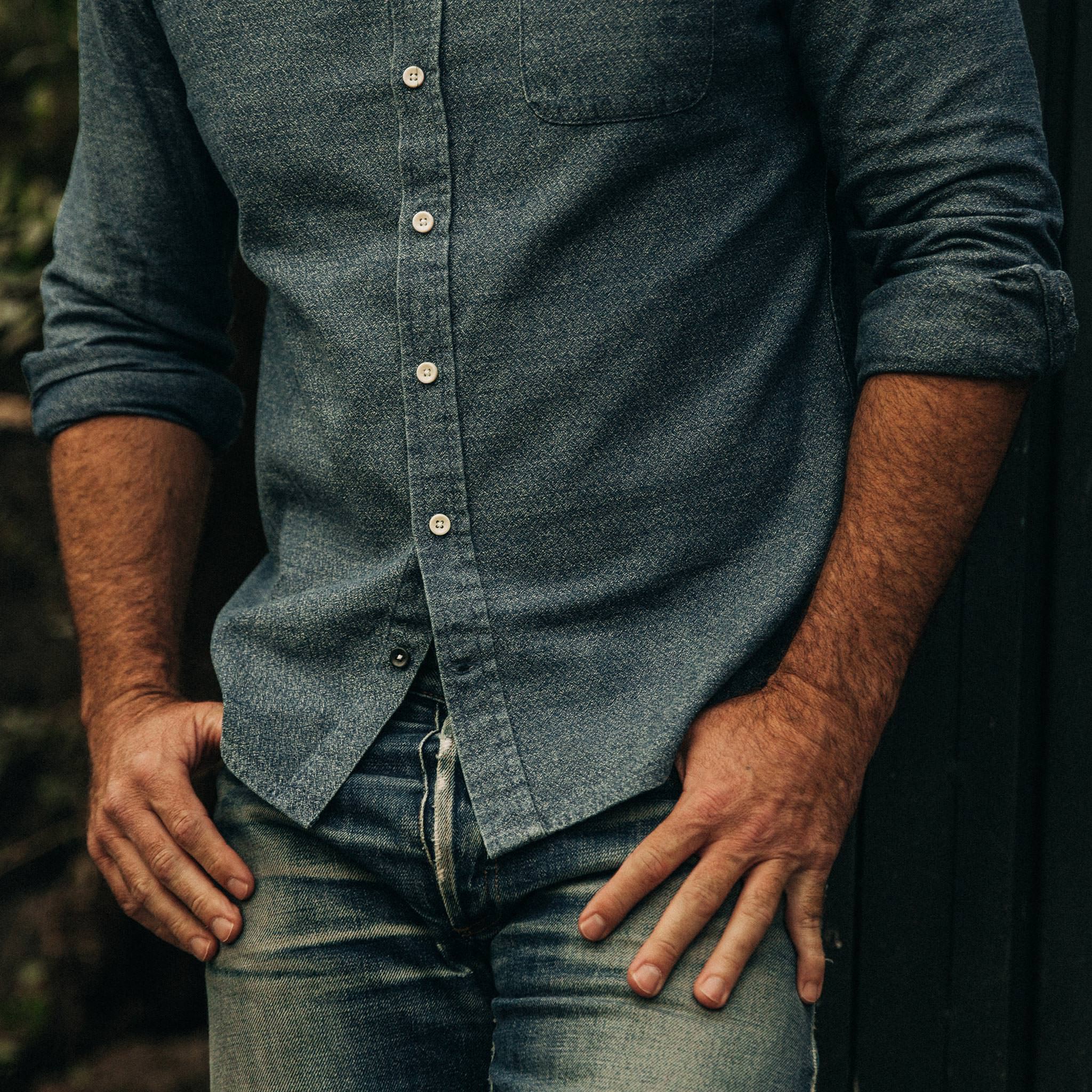 The California in Washed Indigo Crepe