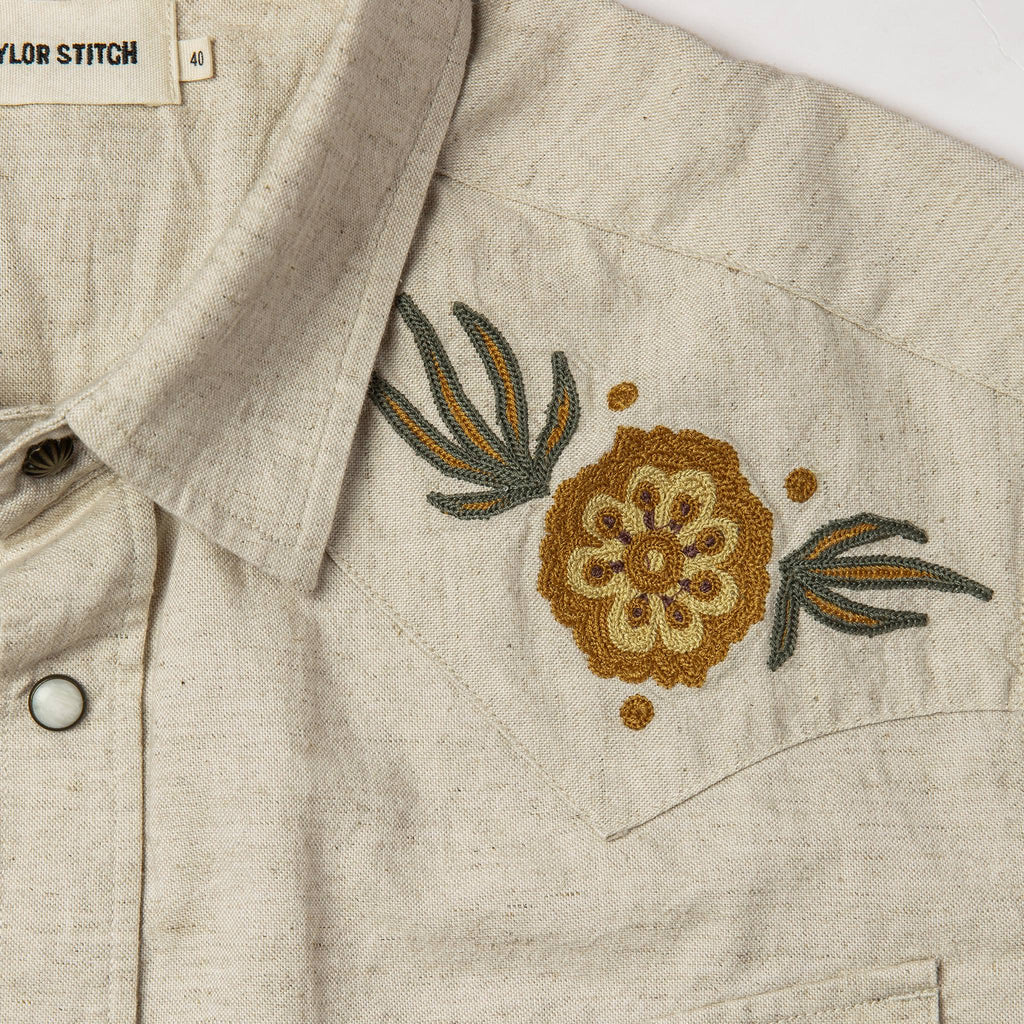 Embroidered Short Sleeve Western Shirt H595