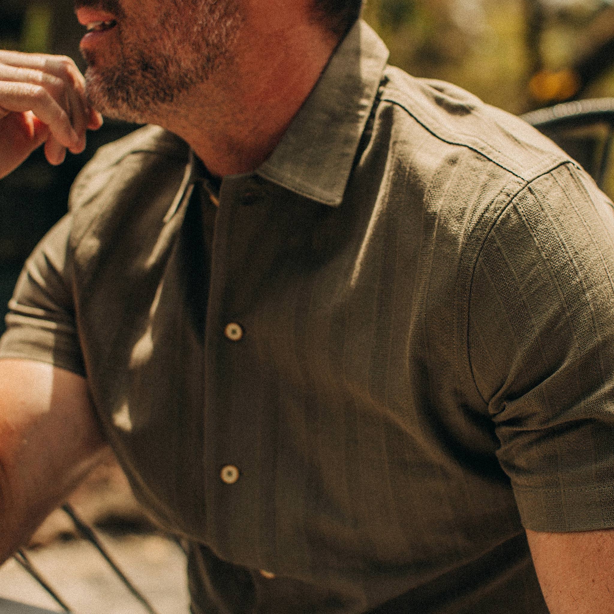Olive Jacquard Stripe Havana P15056