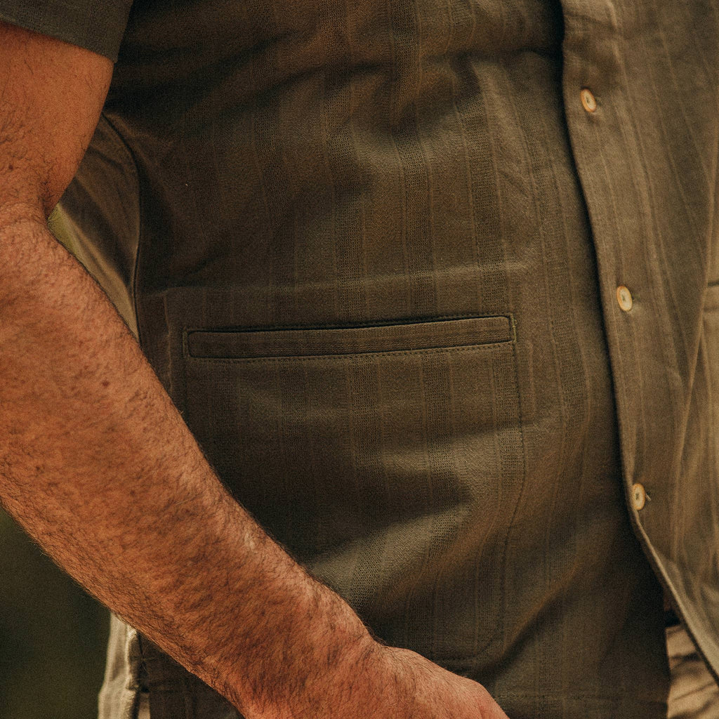 Olive Jacquard Stripe Havana P15056