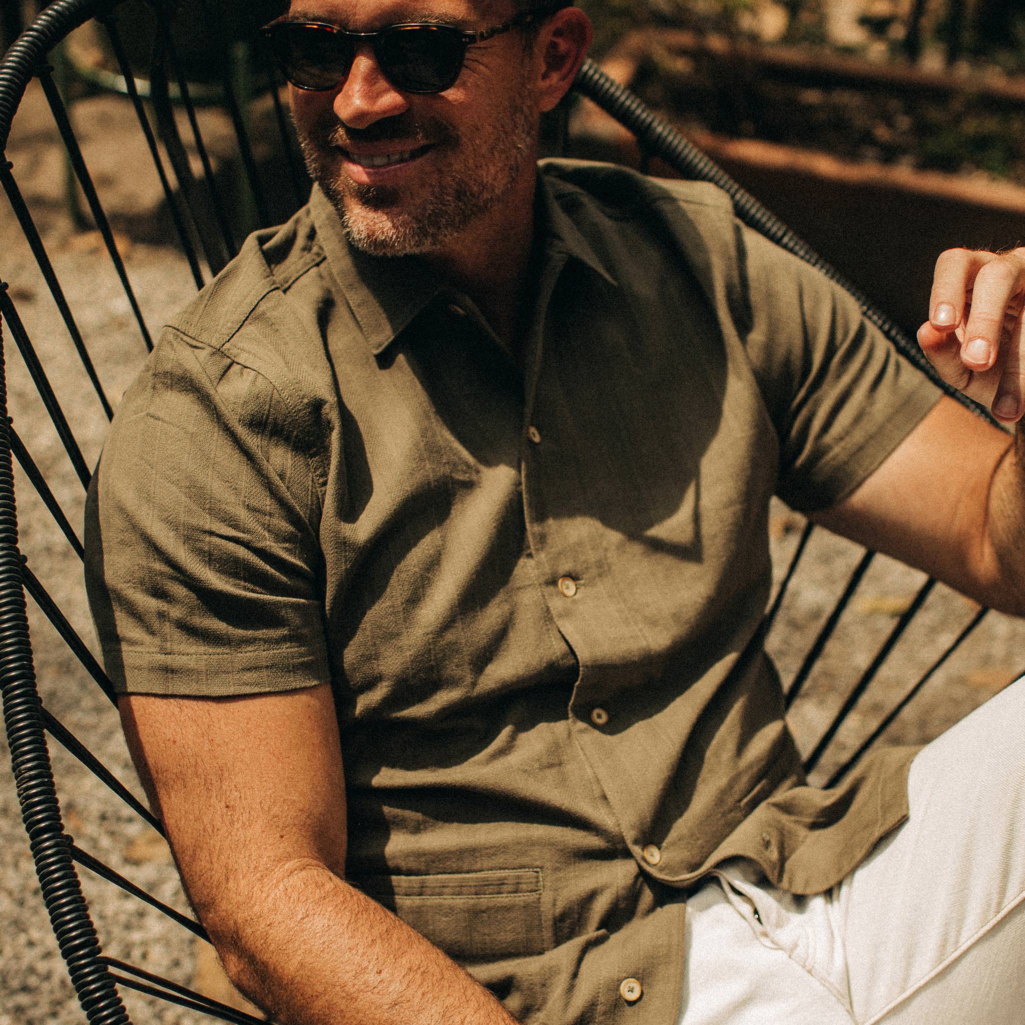 Olive Jacquard Stripe Havana P15056