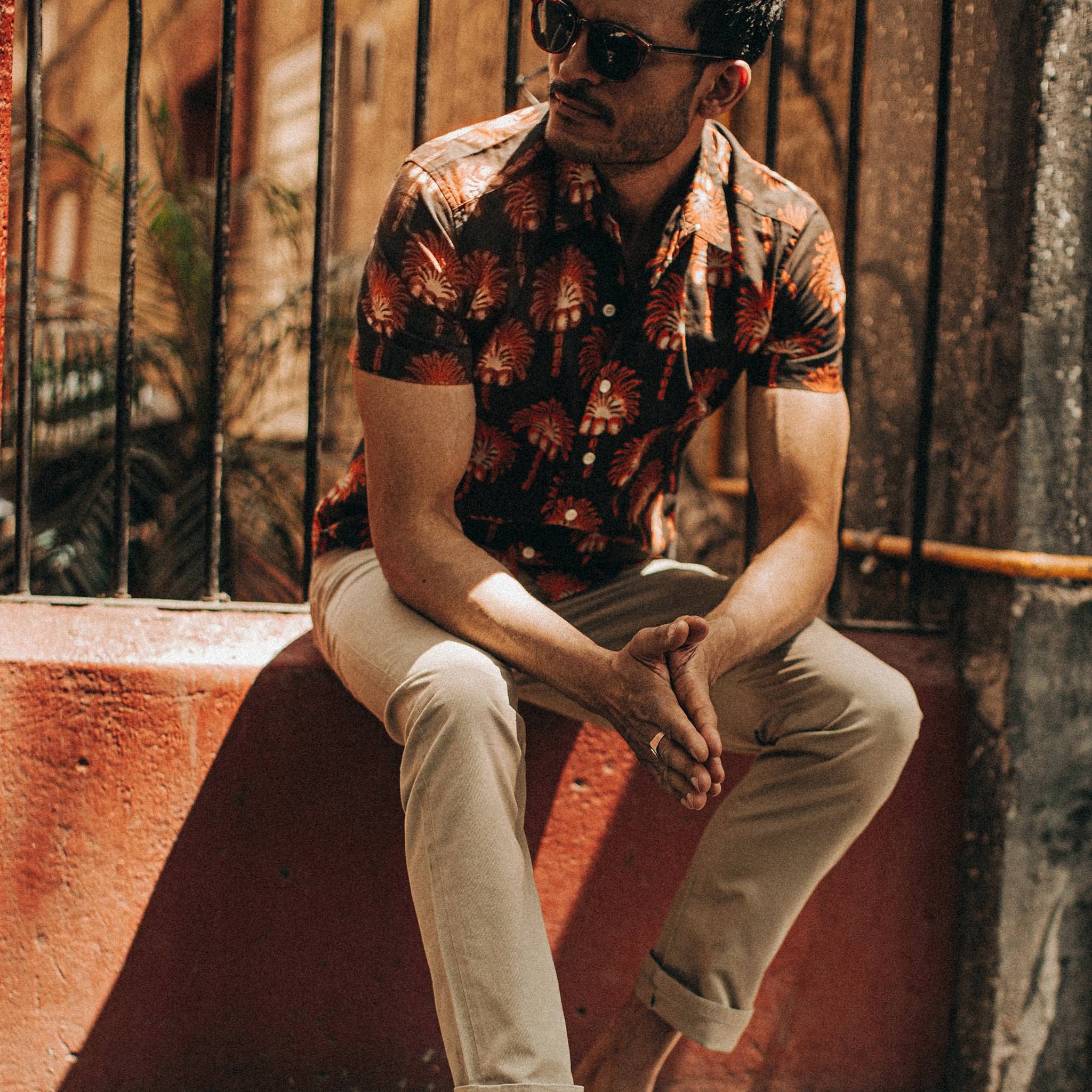 Short Sleeve Shirt in Mirage Palm J316