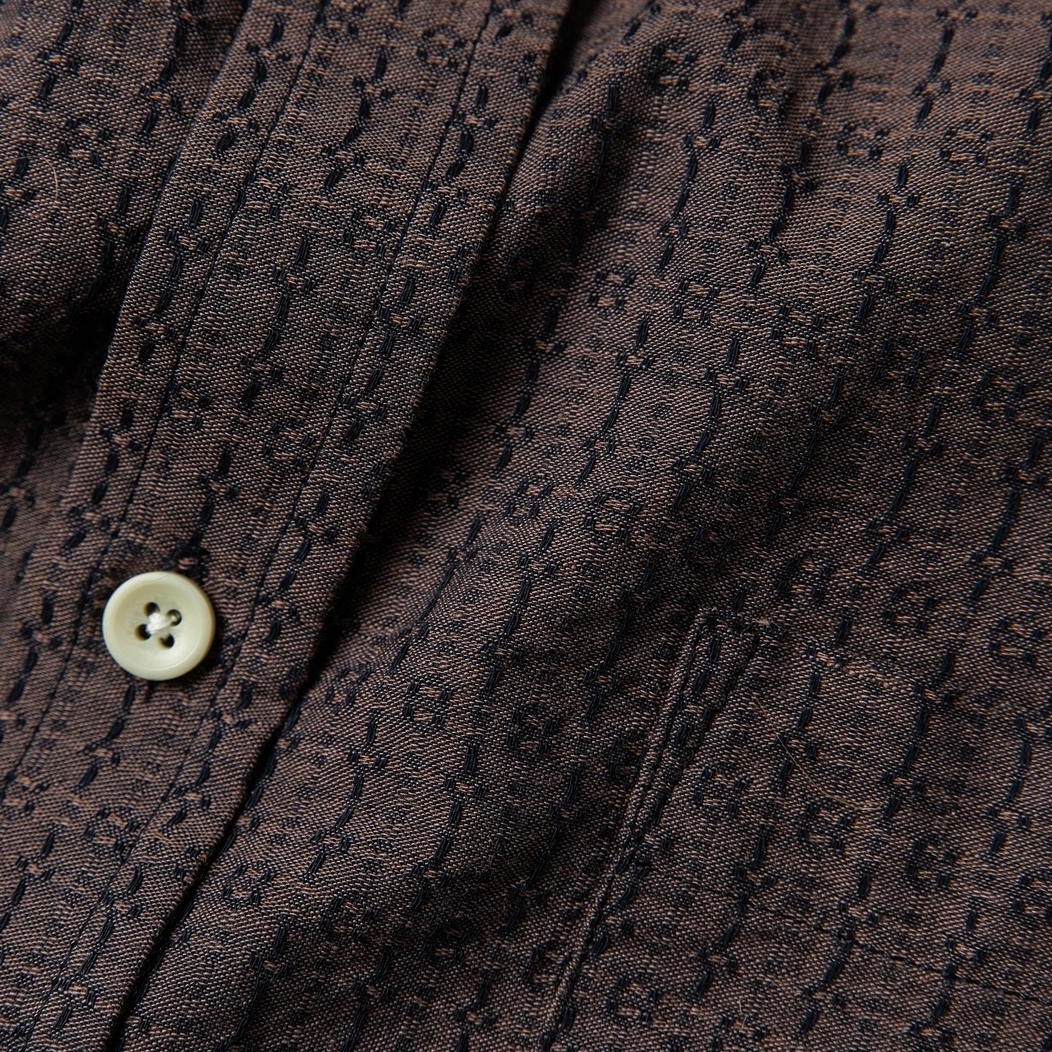 Short Sleeve Jack in Cocoa Dobby C35242