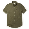 Olive Pique Short Sleeve Shirt W8240