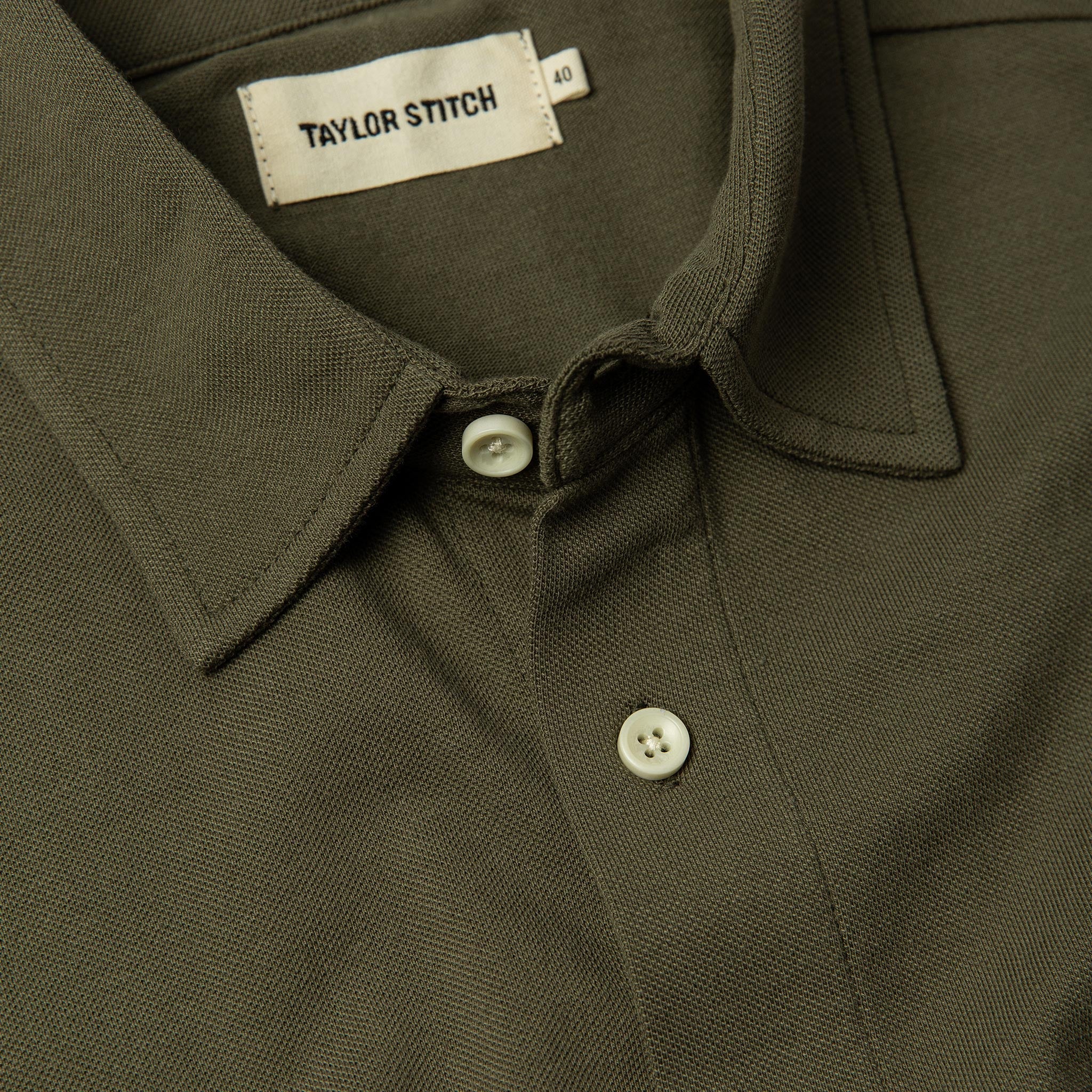 Olive Pique Short Sleeve Shirt W8240
