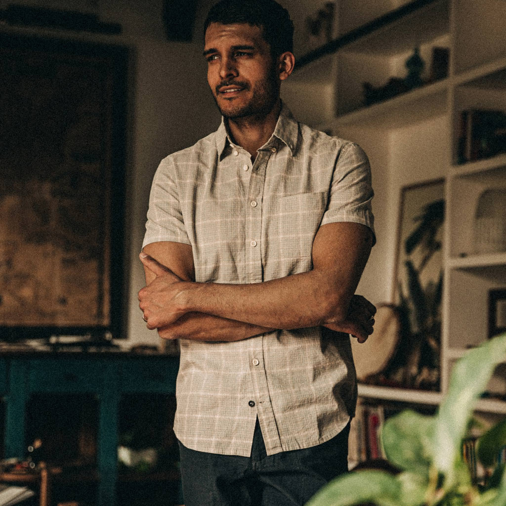 Short Sleeve Jack in Ash Madras K512