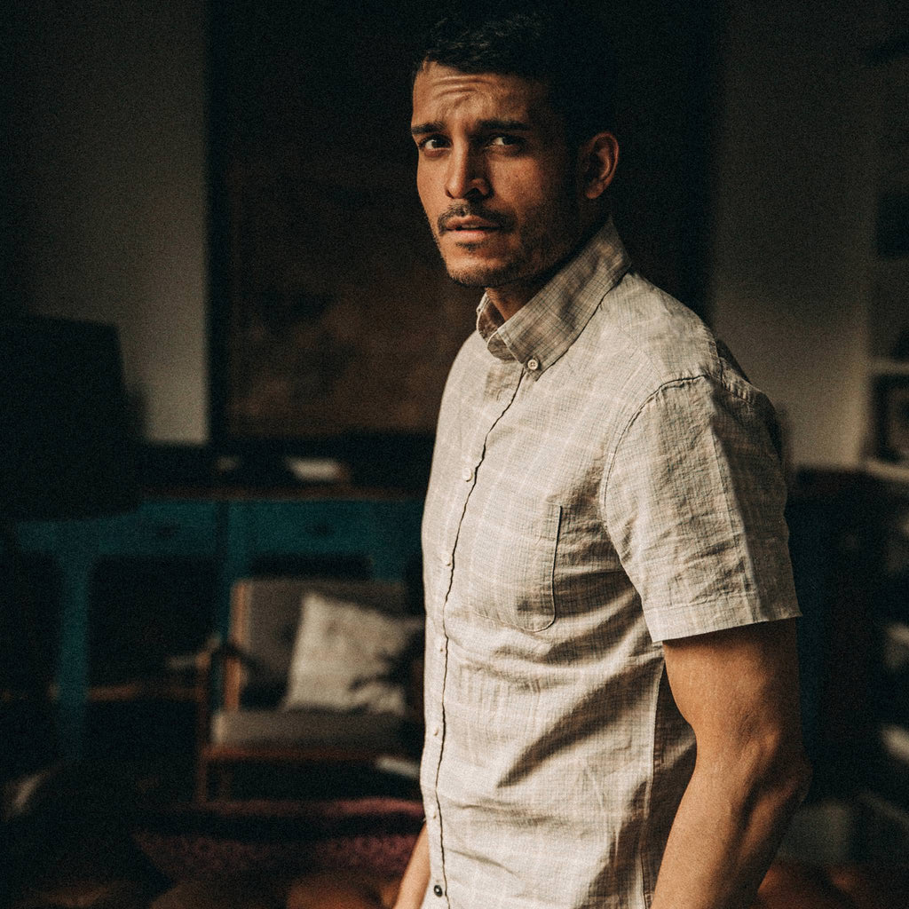 Short Sleeve Jack in Ash Madras K512