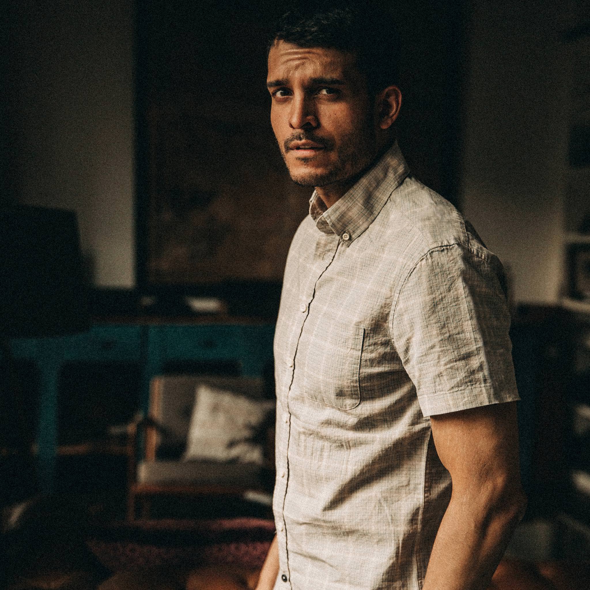 Short Sleeve Jack in Ash Madras K512
