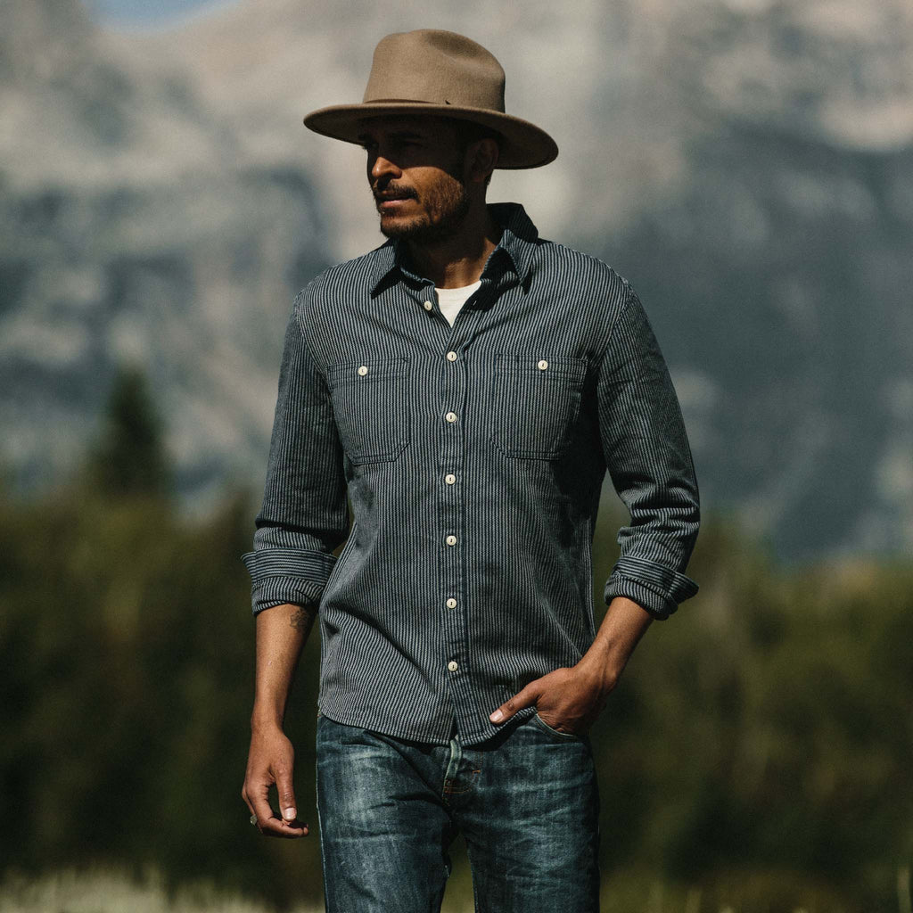 The Utility Shirt in Roped Indigo