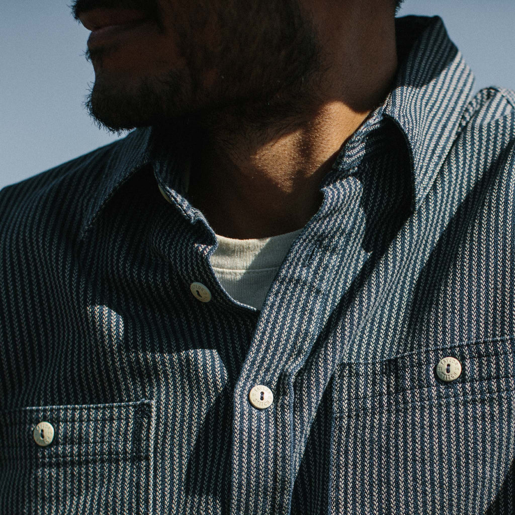The Utility Shirt in Roped Indigo