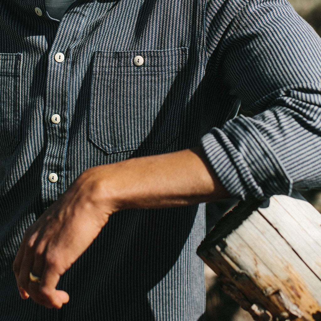 The Utility Shirt in Roped Indigo