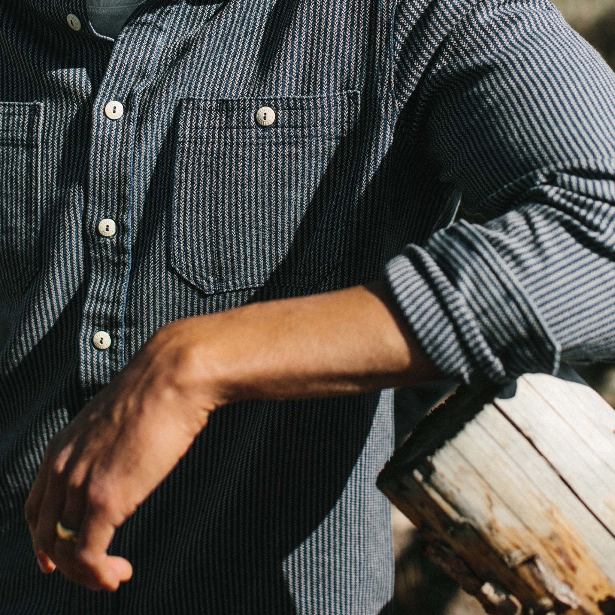 The Utility Shirt in Roped Indigo
