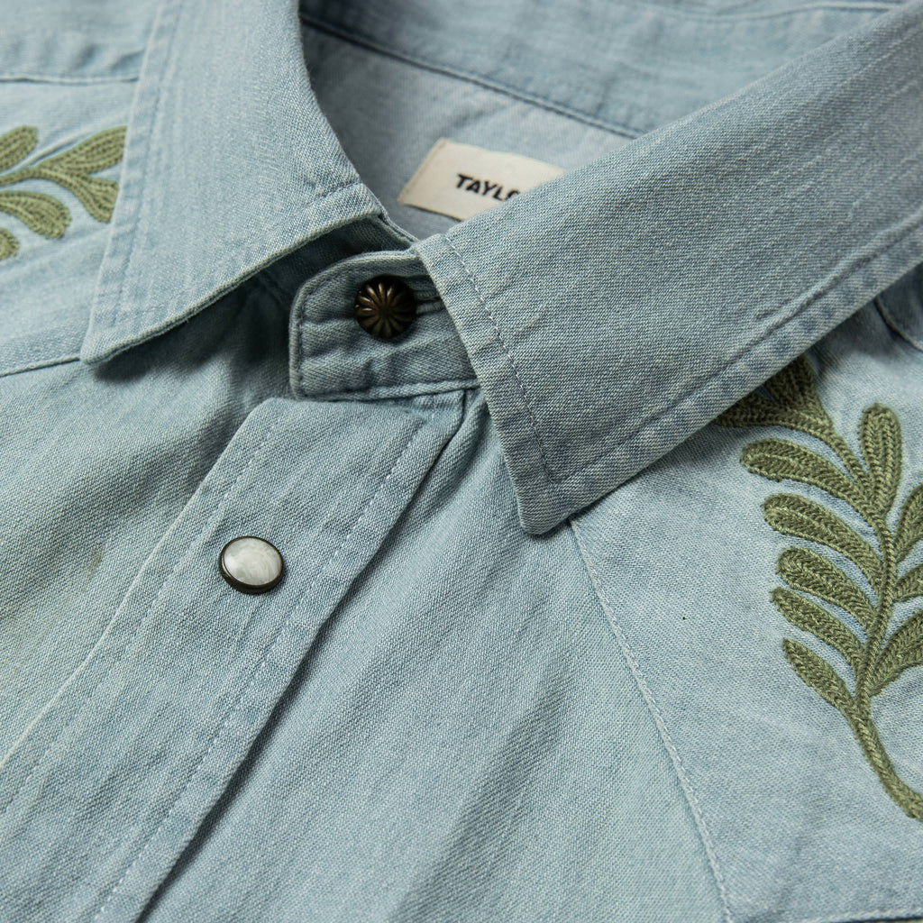 Washed Denim Western Shirt Y68542