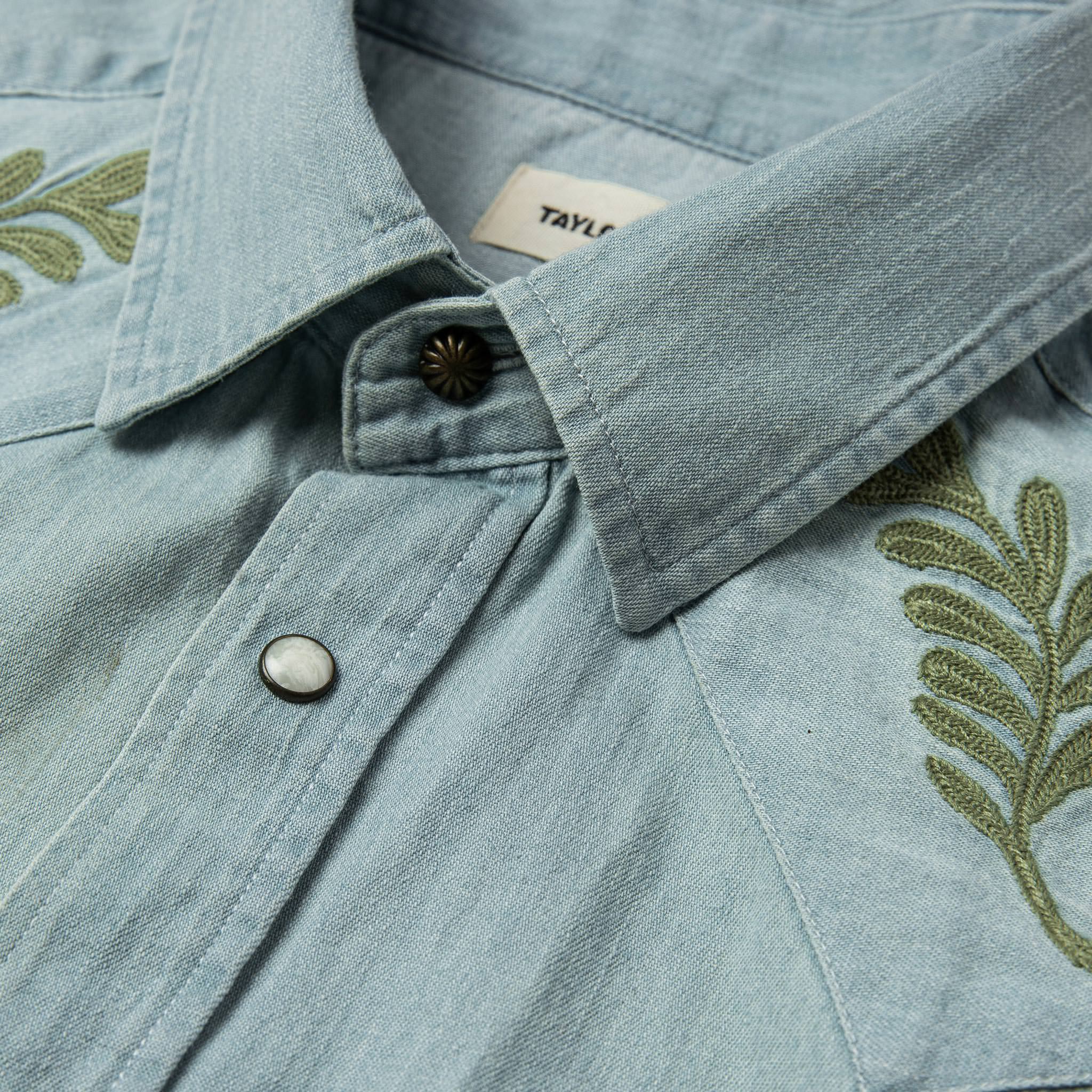 Washed Denim Western Shirt Y68542